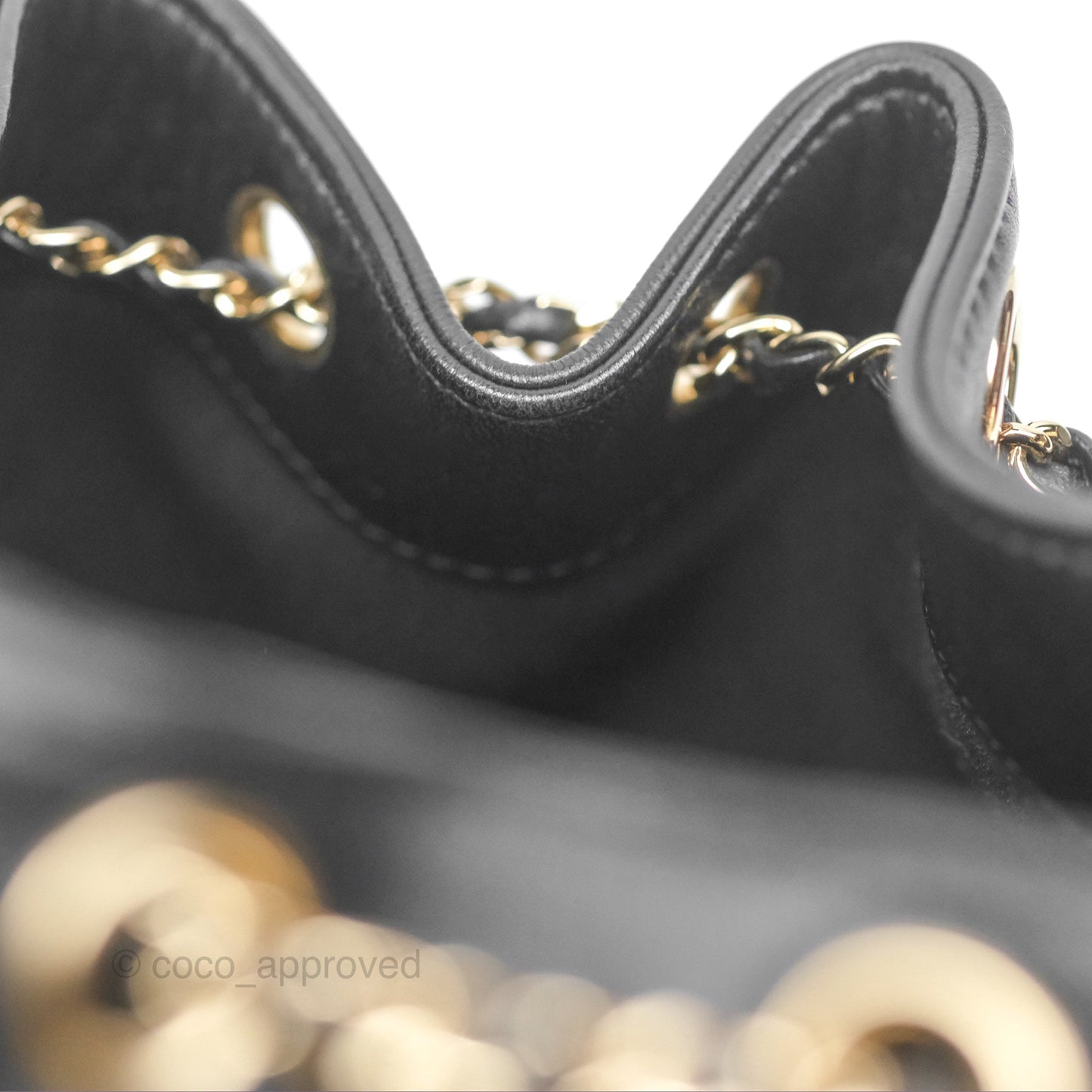 Chanel Quilted Small Duma Drawstring Backpack Black Lambskin