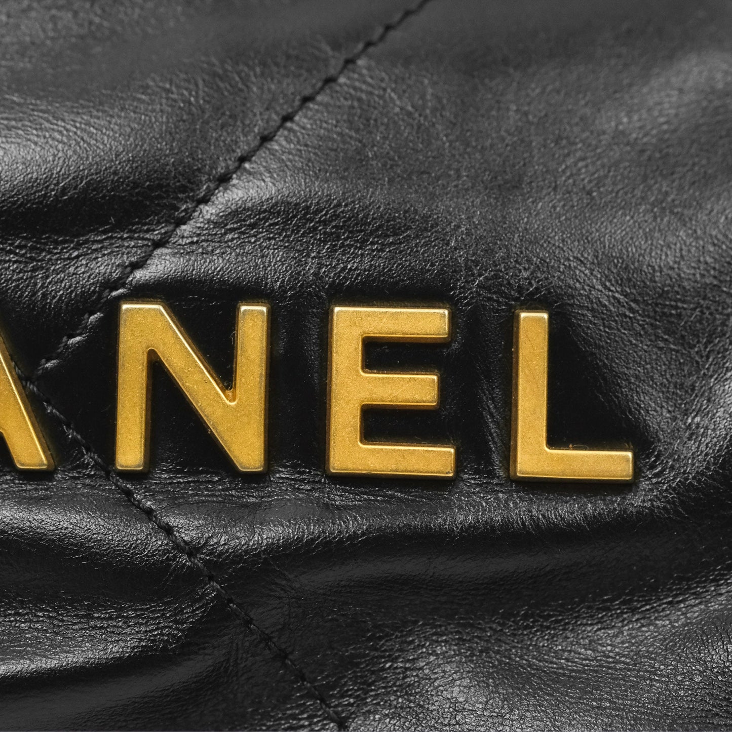 Chanel 22 Mini Bag Black Shiny Crumpled Calfskin