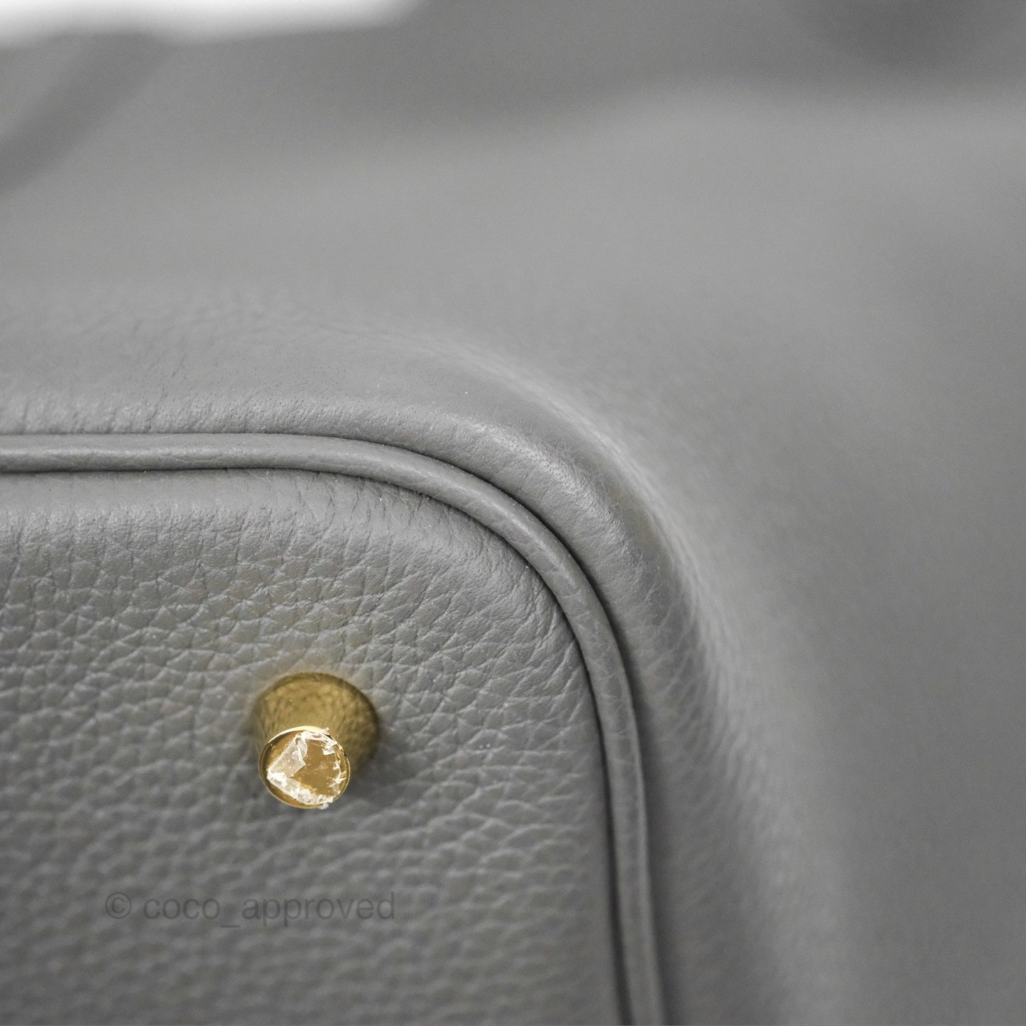 Hermès Picotin 22 Graphite Taurillon Maurice Gold Hardware