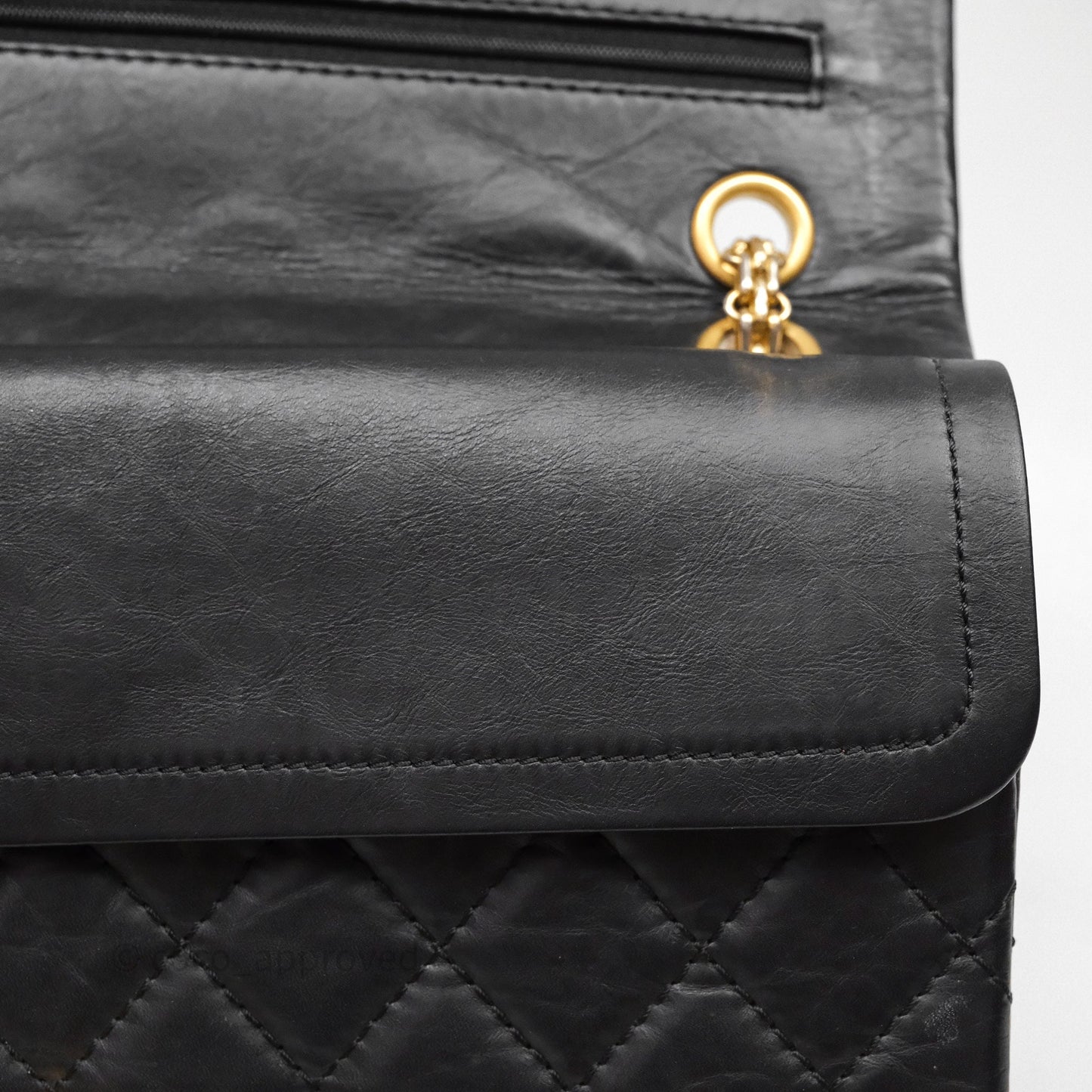 Chanel Reissue Quilted Aged Calfskin Black Gold Hardware 226