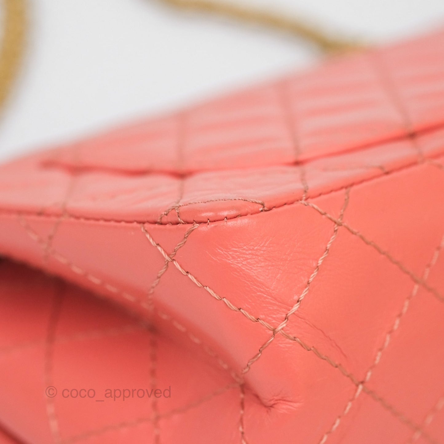 Chanel Mini Reissue 224 Pink Aged Calfskin Aged Gold Hardware