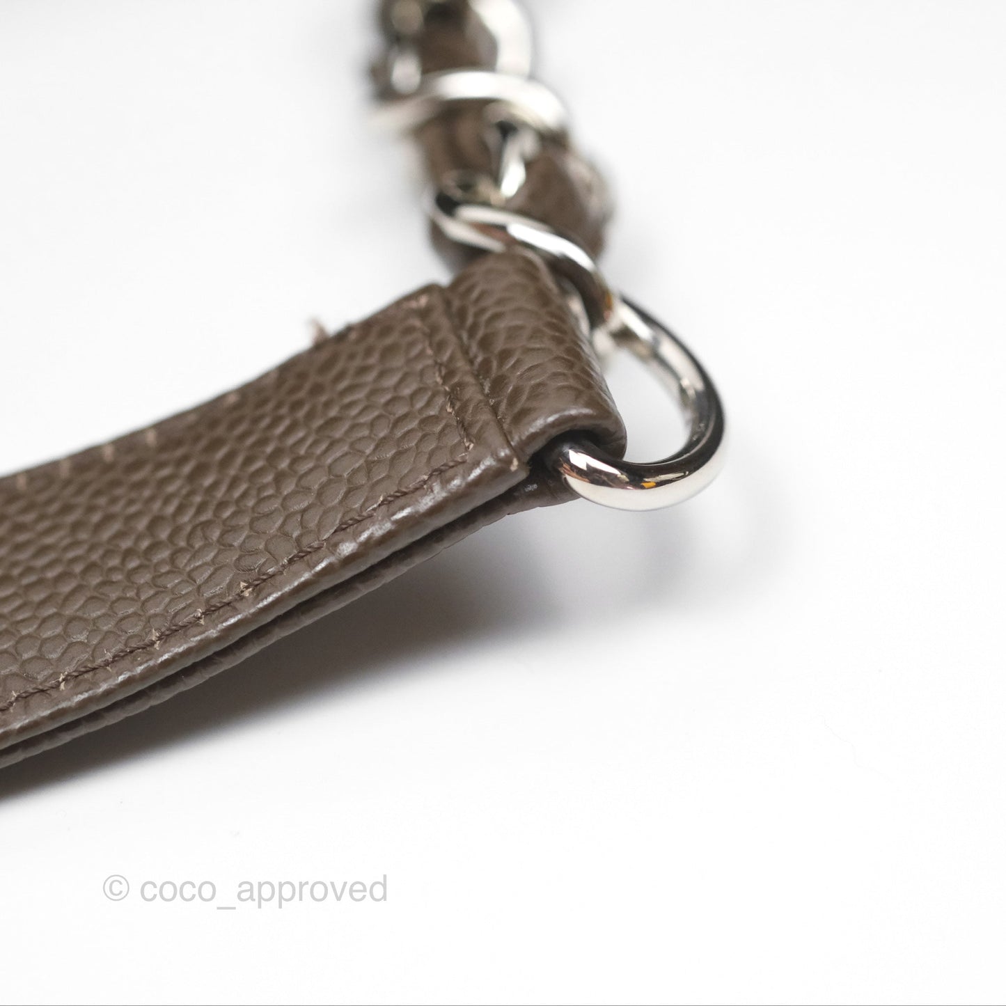 Chanel GST Chocolate Brown Caviar Silver Hardware