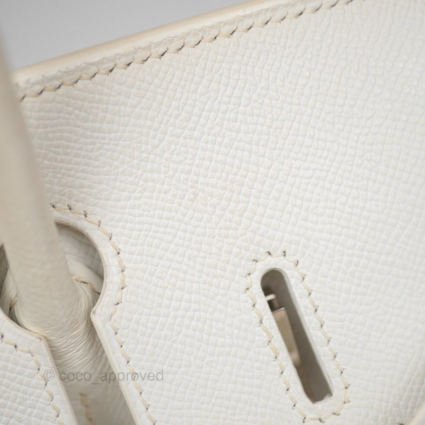Hermès Birkin 30 Retourne White Epsom Palladium Hardware