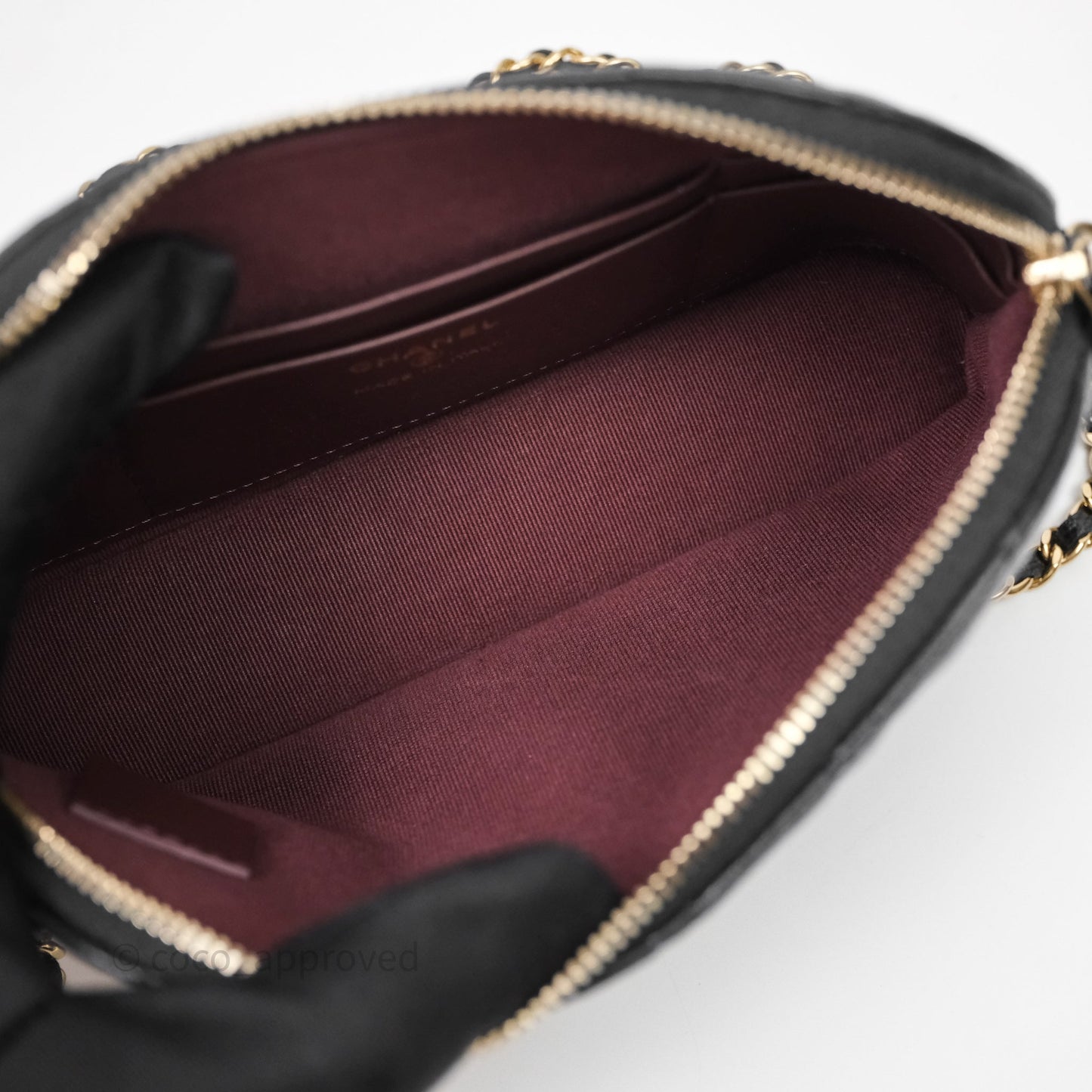 Chanel Clutch on Chain Black Caviar Gold Hardware