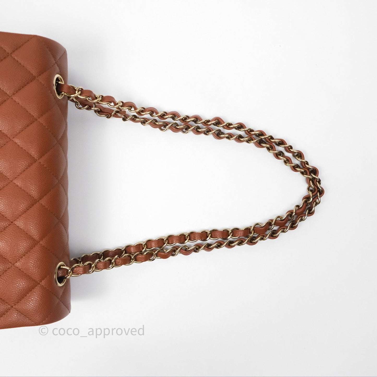 Chanel Small S/M Classic Flap Quilted Brown Caviar Gold Hardware