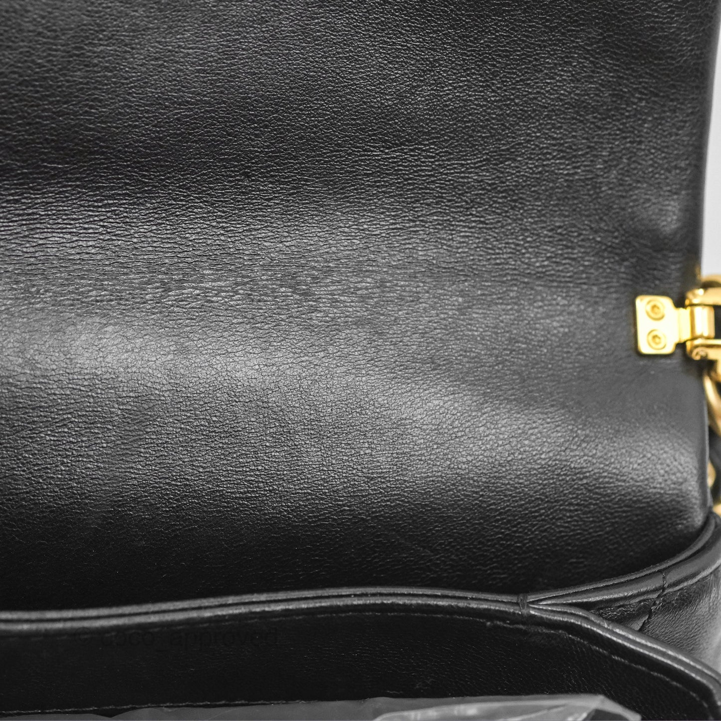 Chanel Chain Handle Flap Bag Black Goatskin Gold Hardware