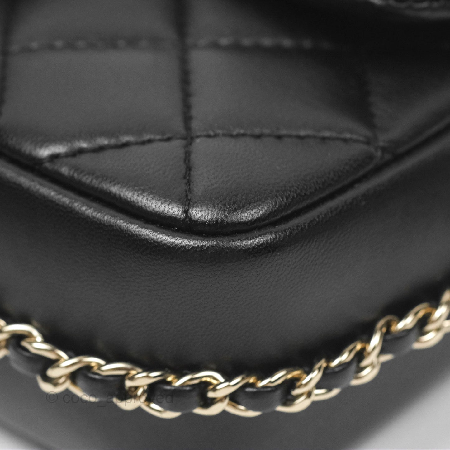 Chanel Small My Precious Flap Black Lambskin Gold Hardware