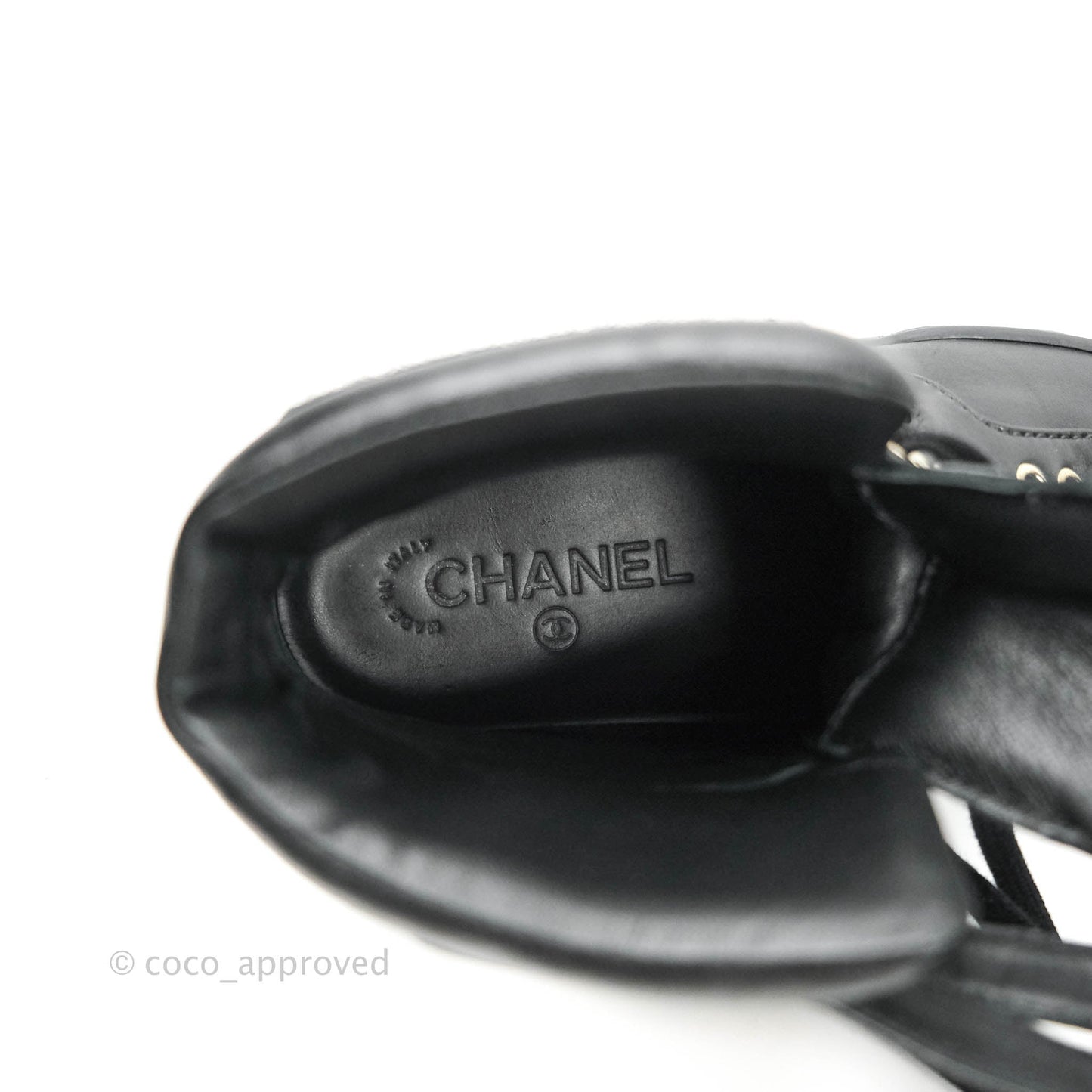 Chanel 2019/20AW Black Ankle Strap Sneakers Lambskin