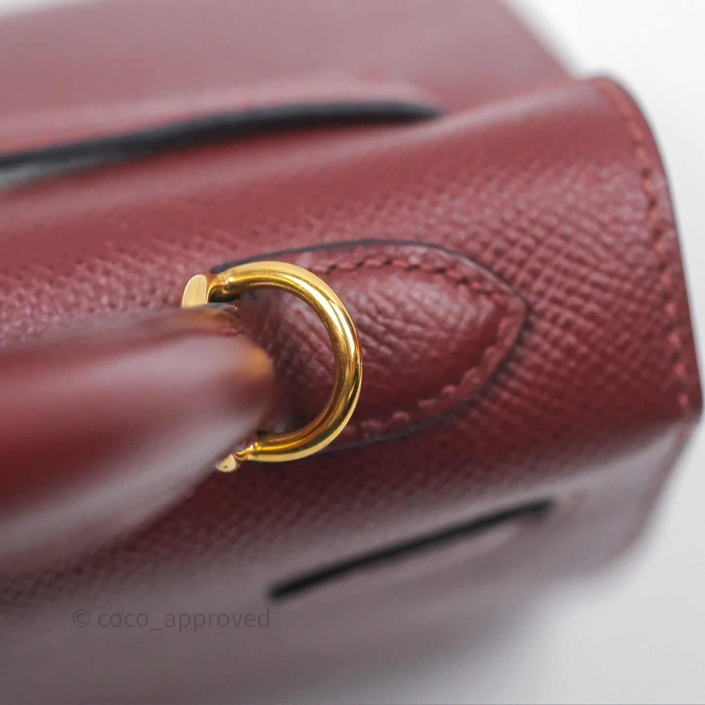 Hermès Sellier Kelly 25 Rouge H Epsom Gold Hardware