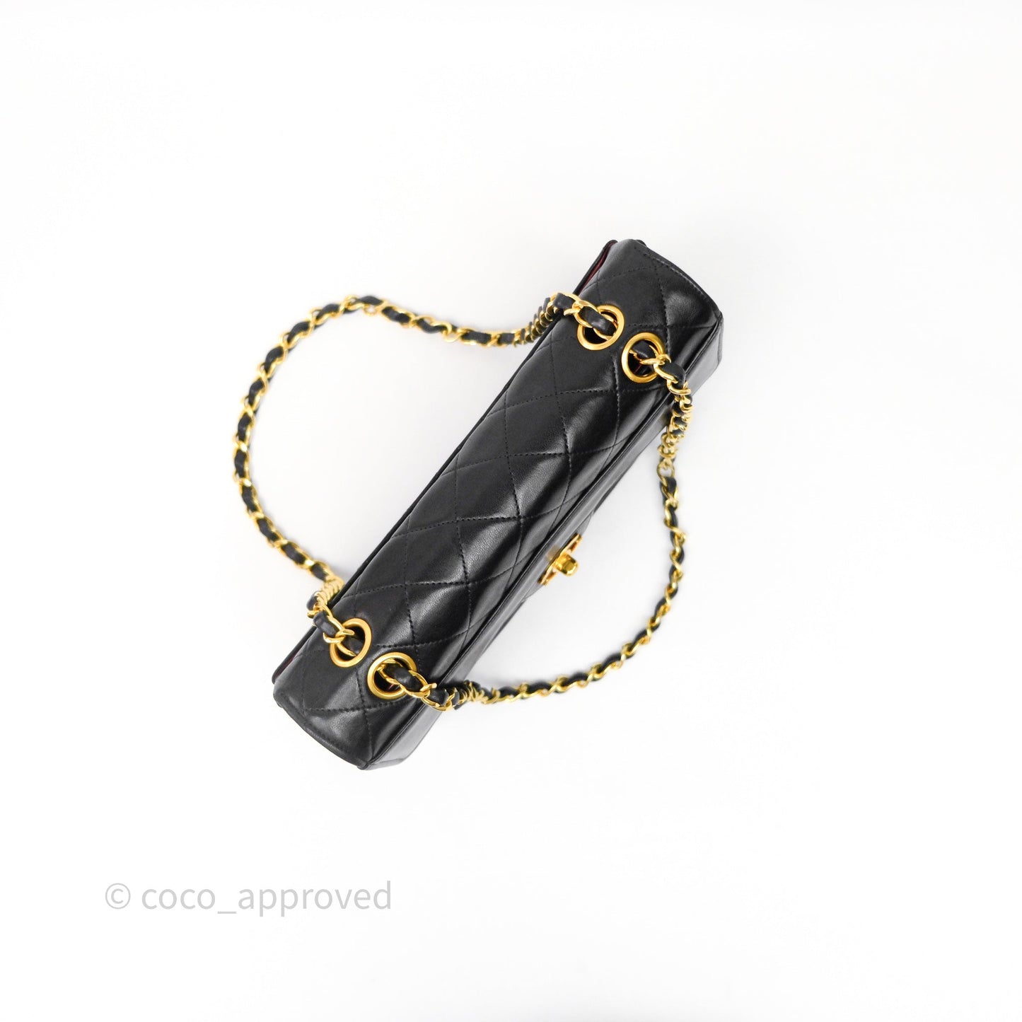 Chanel Matelasse Flap Bag Lambskin Black 24K Gold Hardware