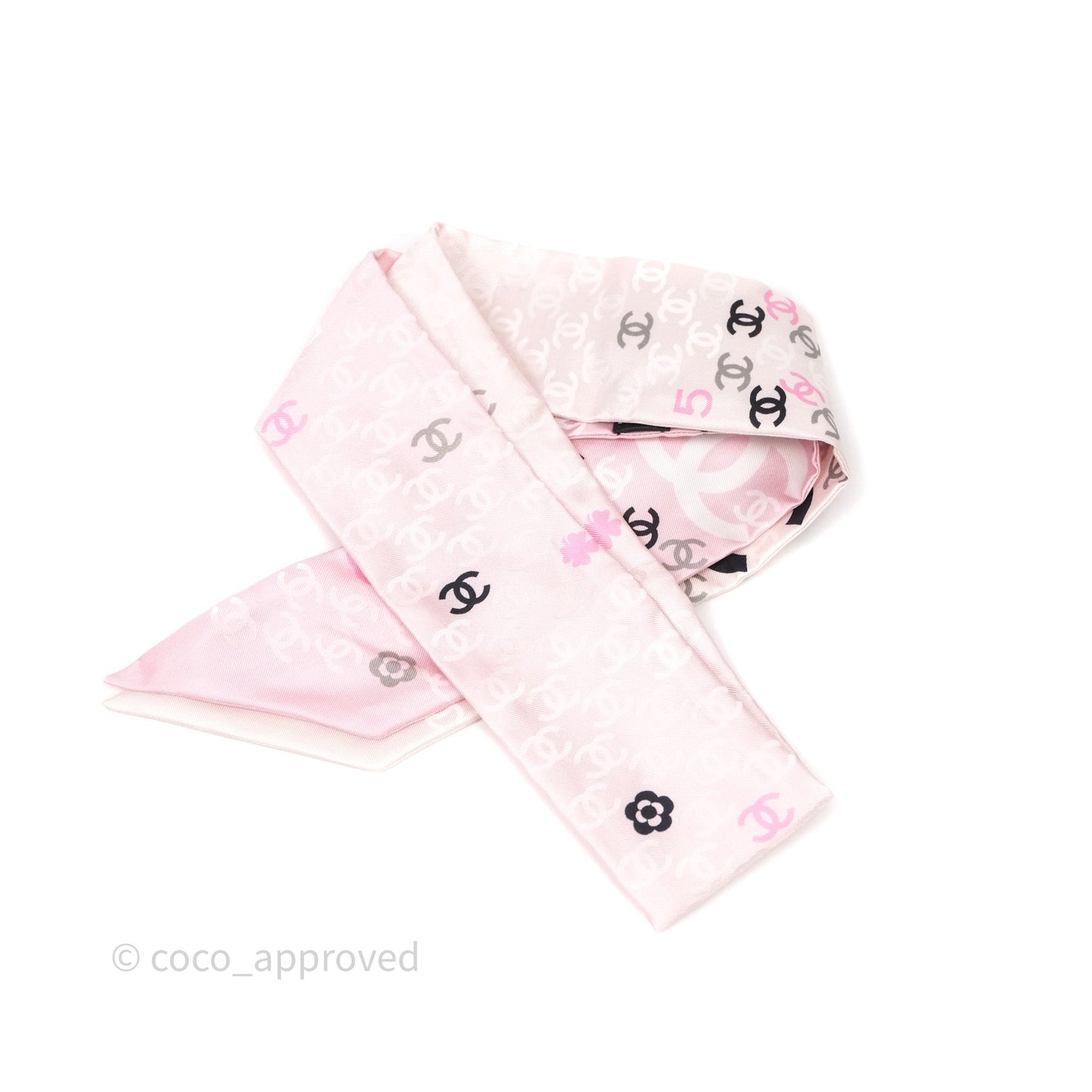 Chanel CC Silk Twilly in Pink