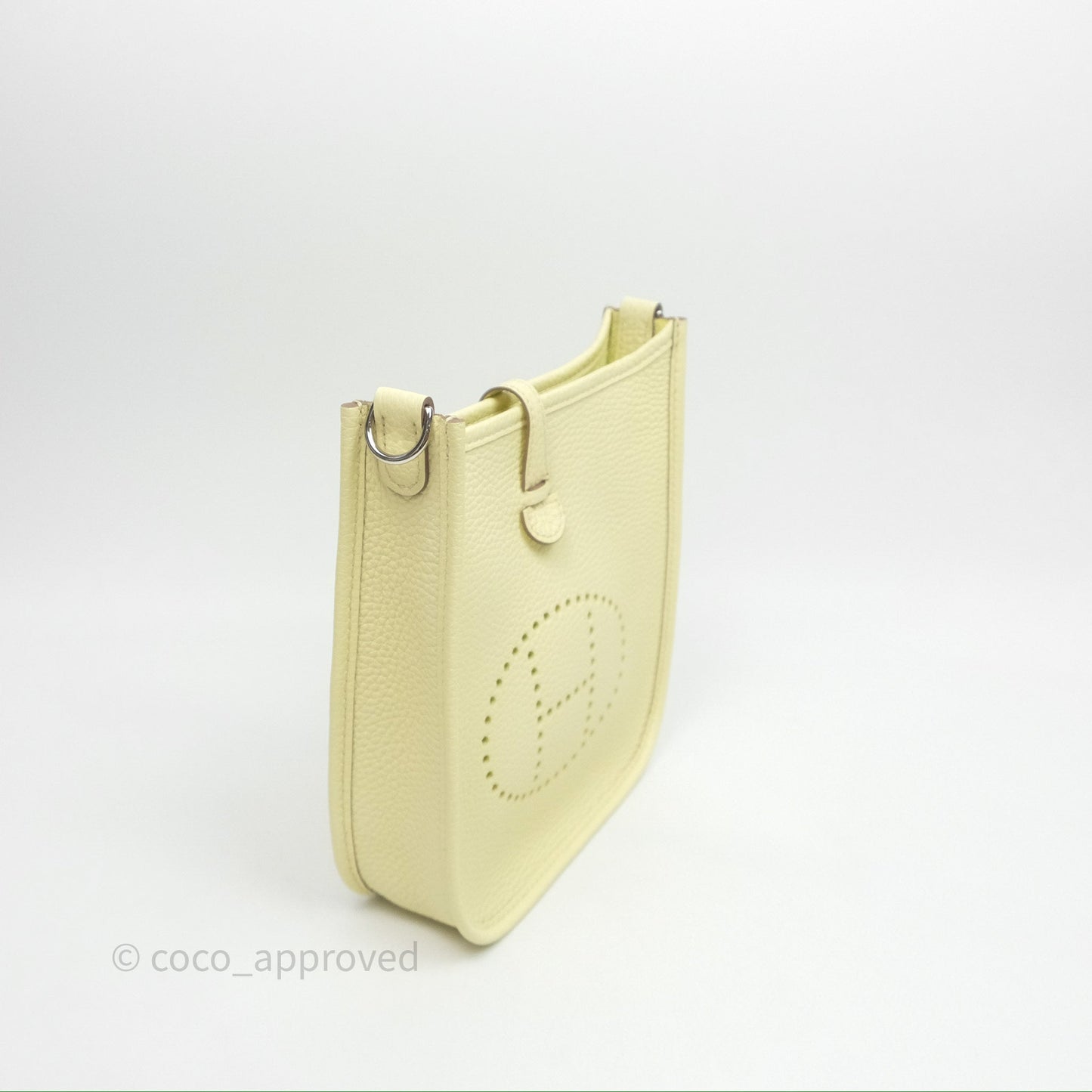 Hermès Mini Evelyne 16 Jaune Milton I8 Clemence Palladium Hardware