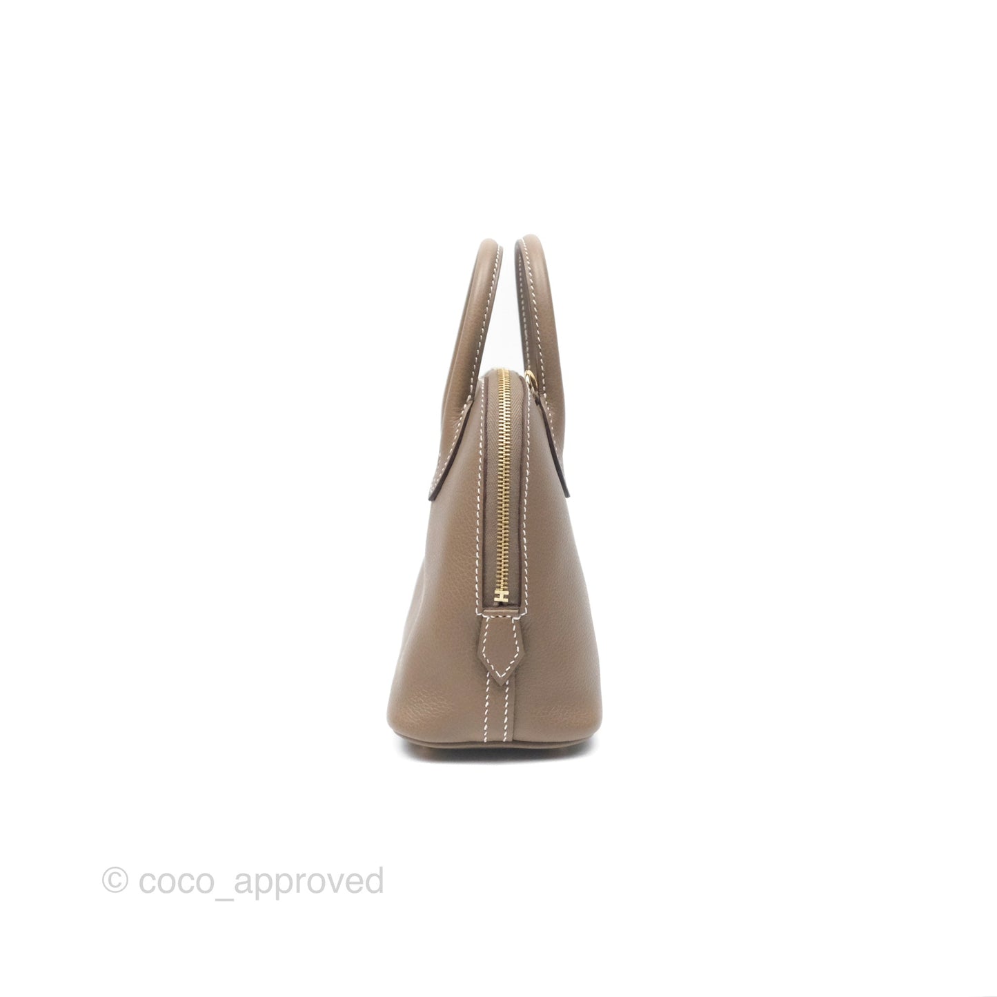 Hermès Bolide Mini 1923 Etoupe Evercolor Gold Hardware