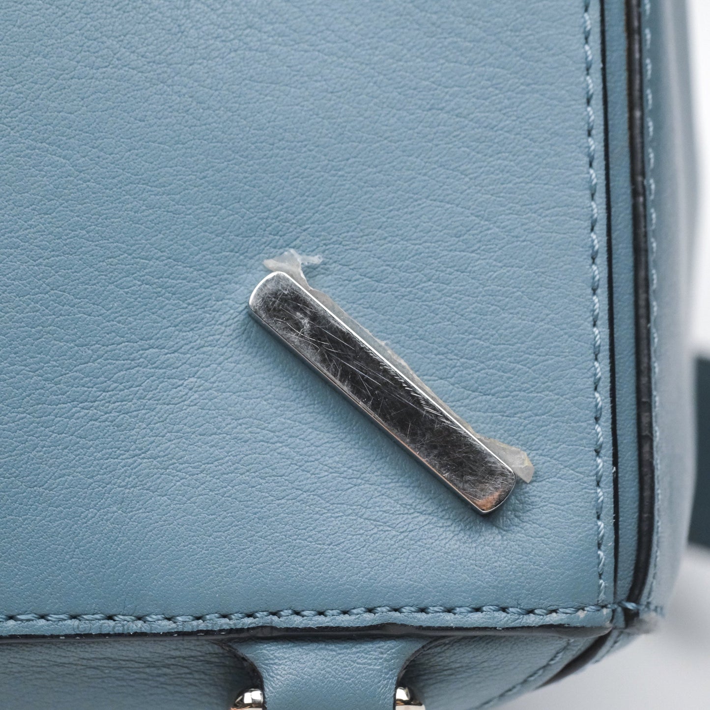 Loewe Medium Puzzle Bag Blue Calfskin Silver Hardware
