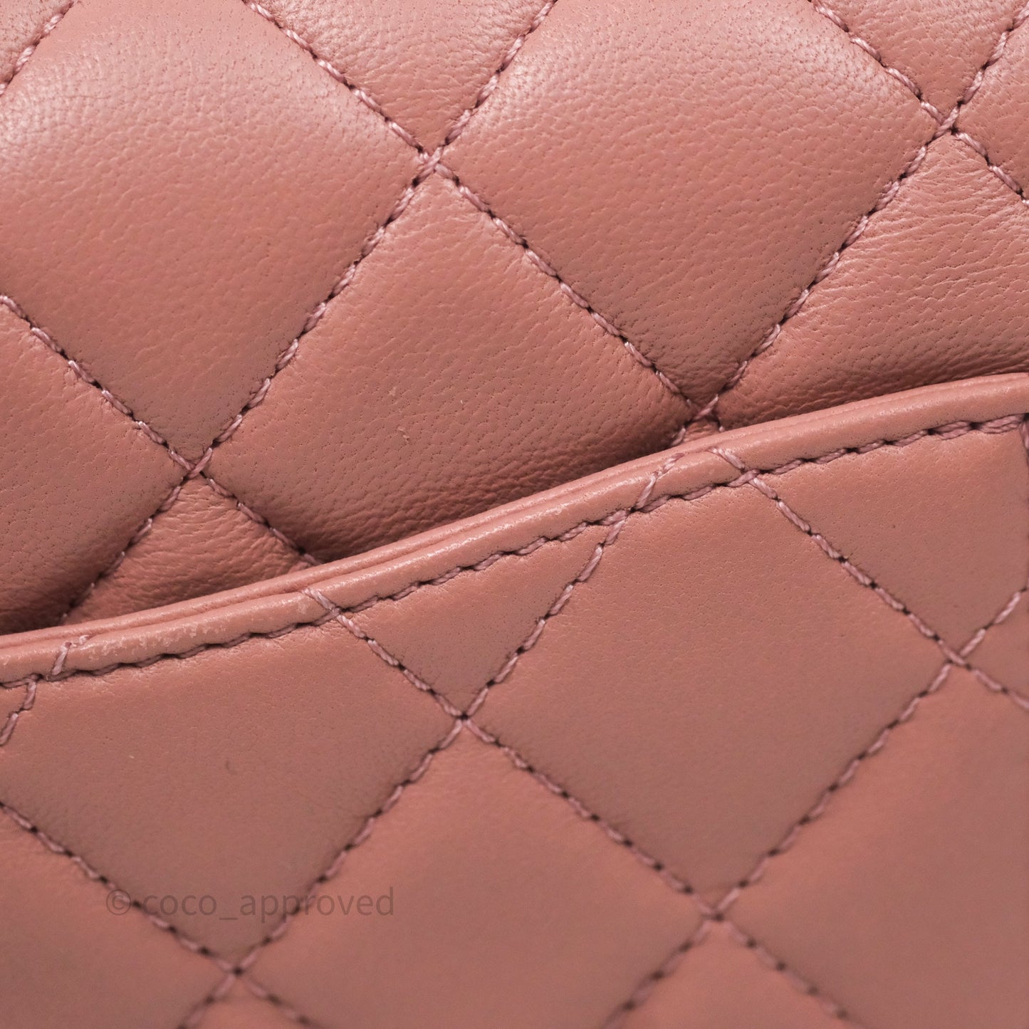 Chanel Mini Rectangular Pearl Crush Dusty Pink Lambskin Aged Gold Hardware