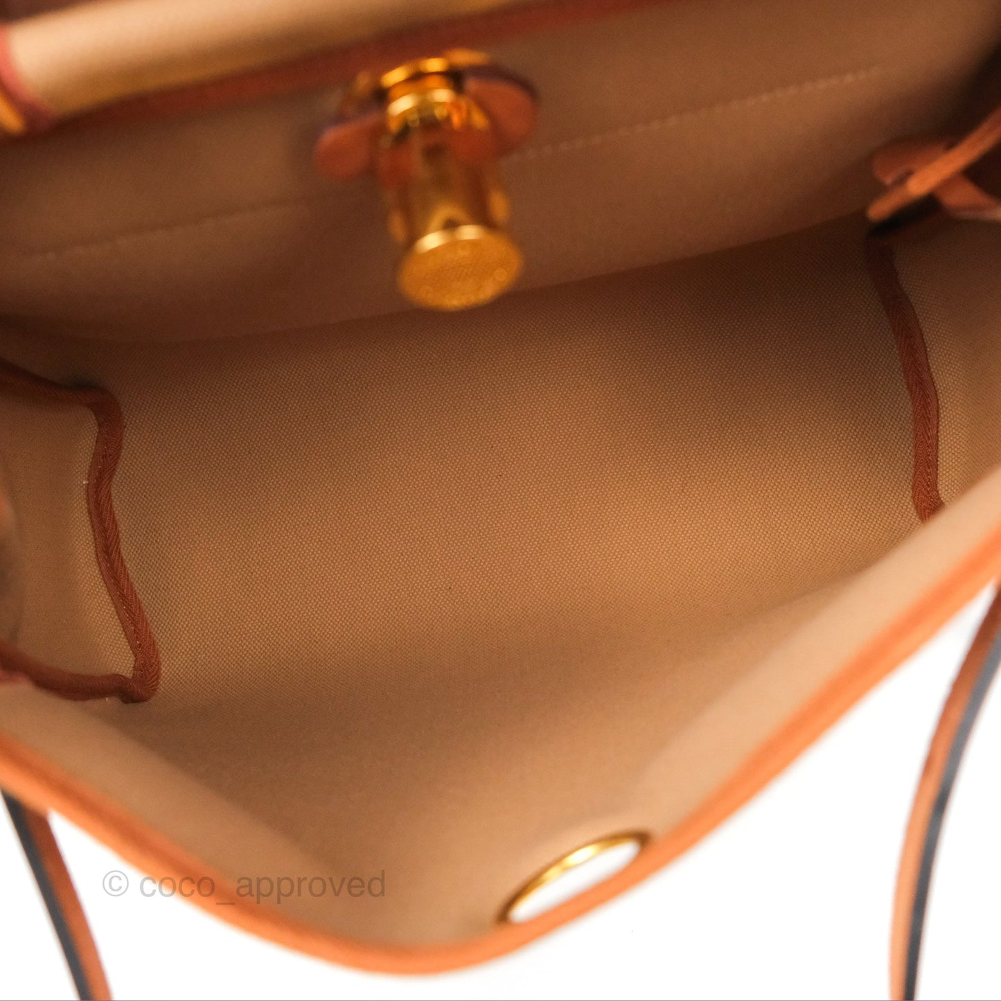 Hermès Herbag Zip 31 Retourne Chai 0M/ Natural Sable 21/ Fauve 34/ Cuivre 6C