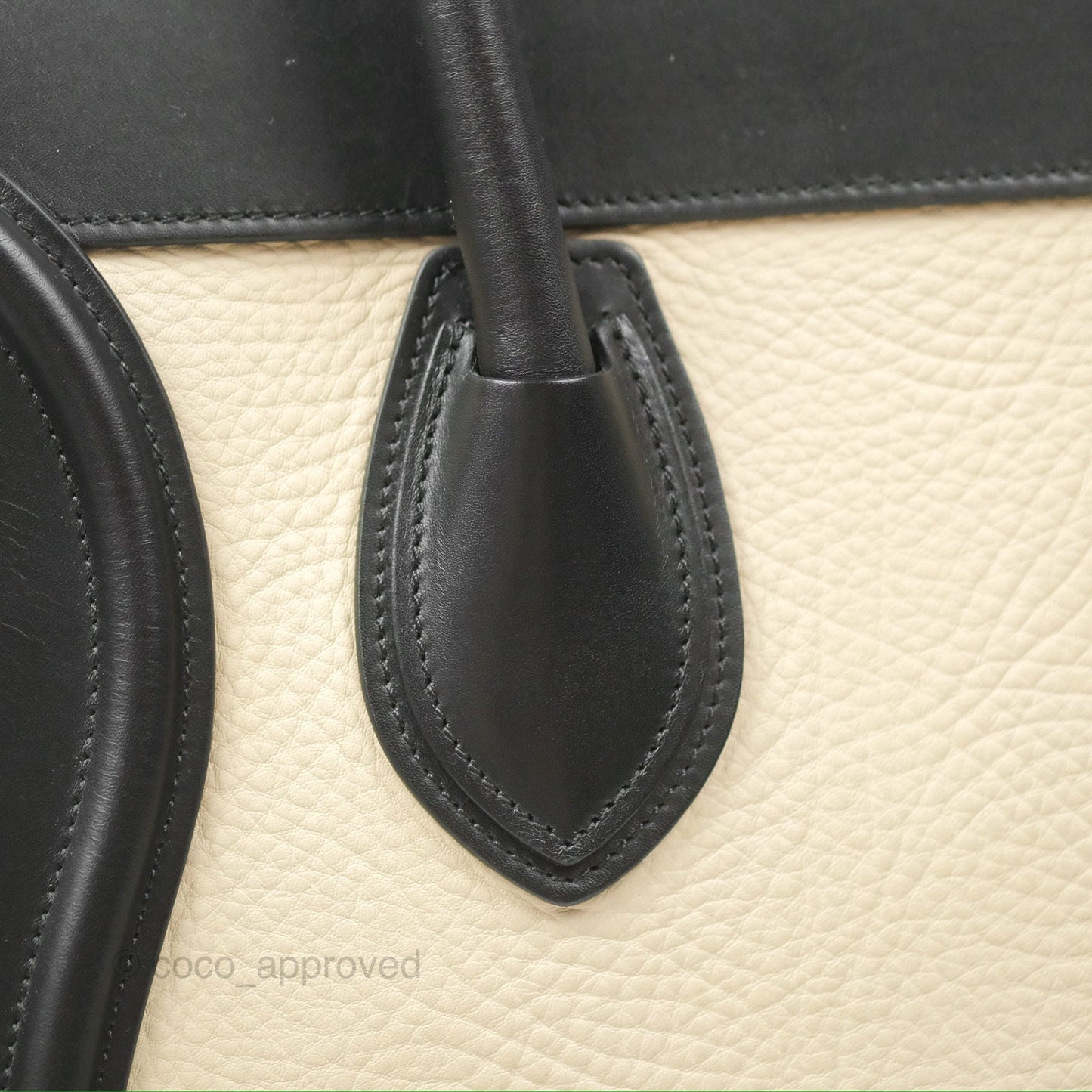 Celine Mini Luggage Bag Black/Brown/Ivory Calfskin