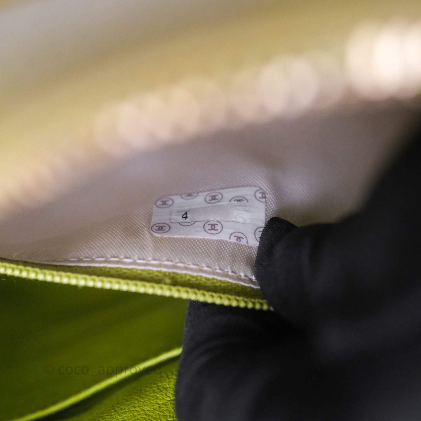 Chanel Vintage Quilted Camera Bag Green Yellow Caviar Gold Hardware