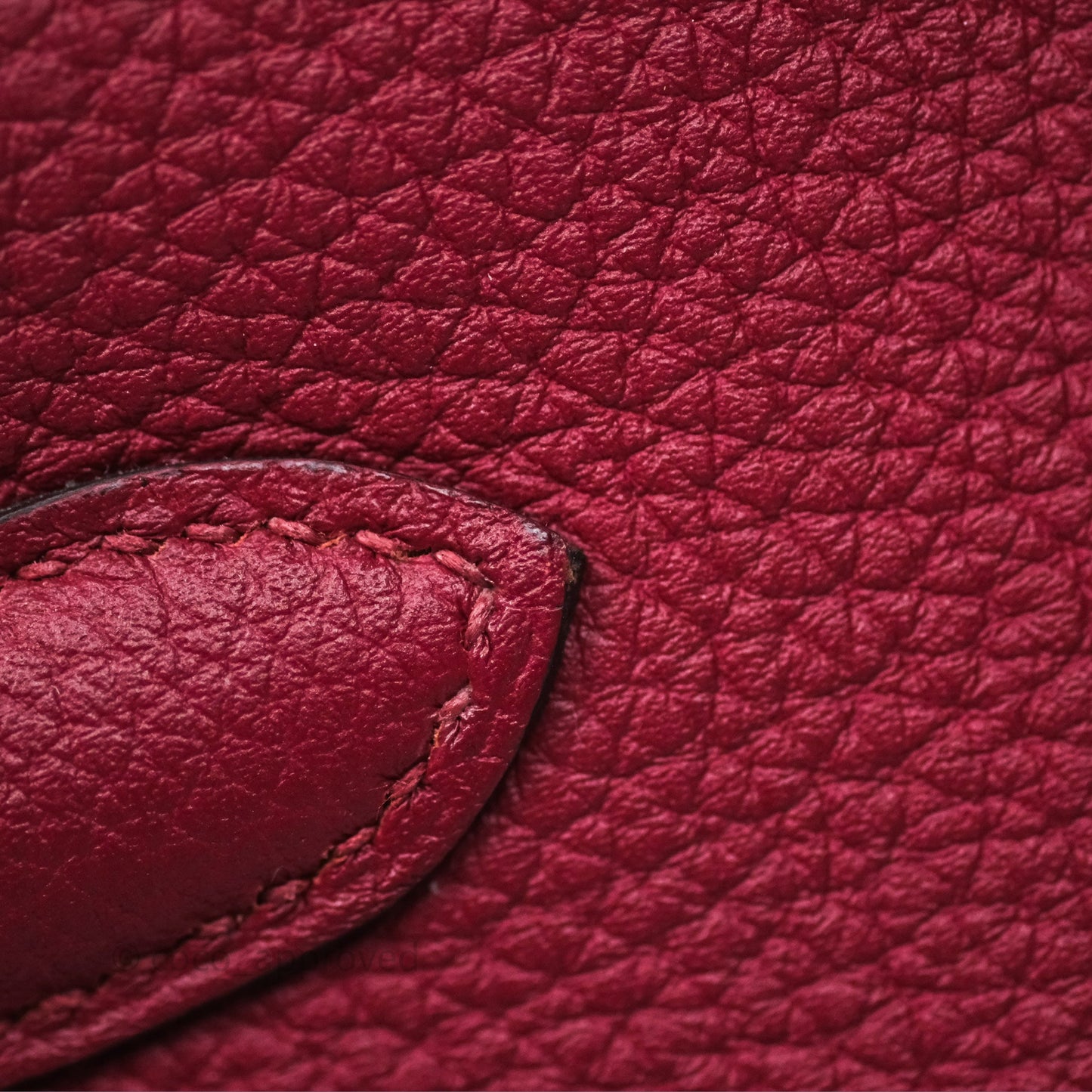 Hermès Kelly 32 Retourne Rouge Grenat K1 Togo Gold Hardware