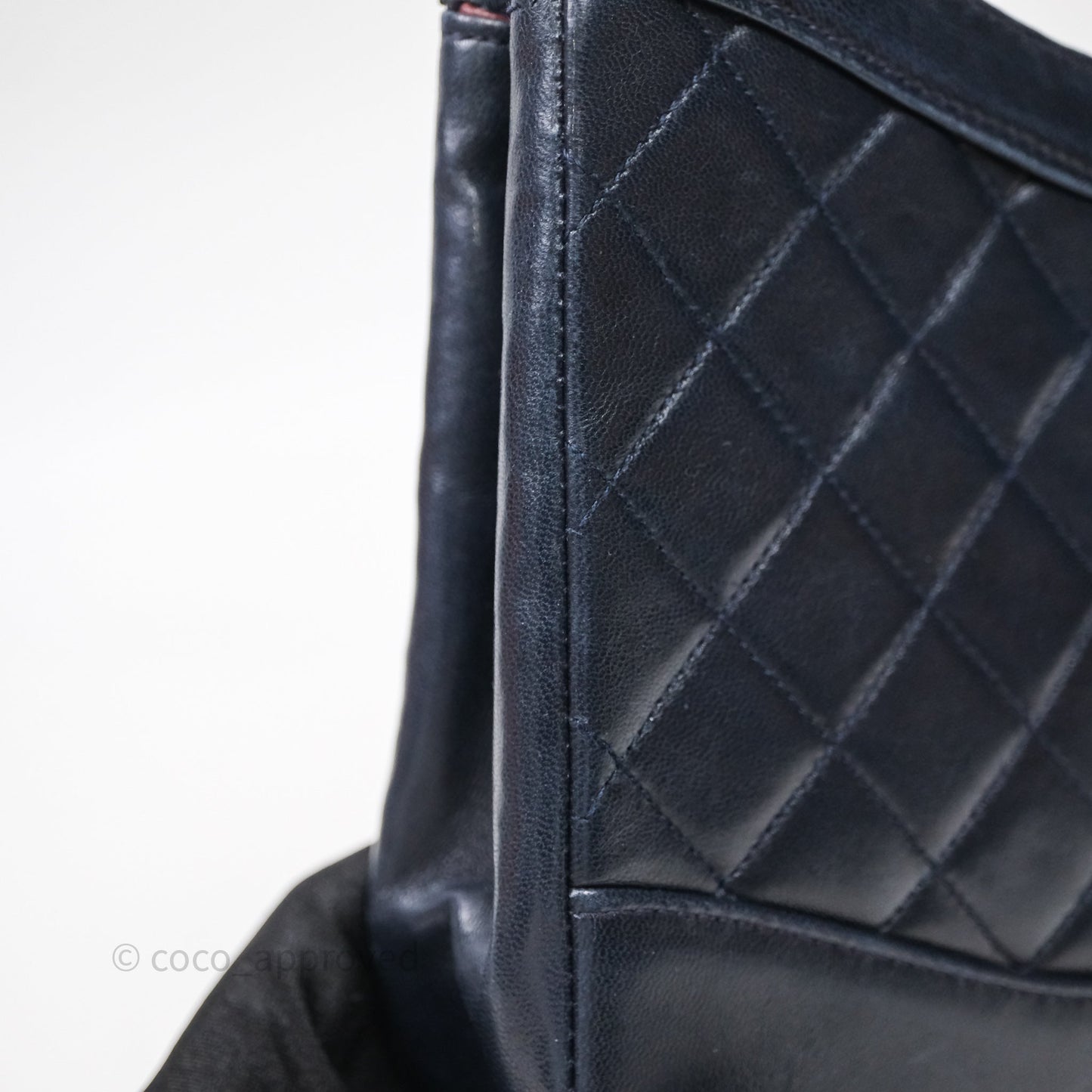 Chanel Vintage 31 Navy Lambskin 24K Gold Hardware