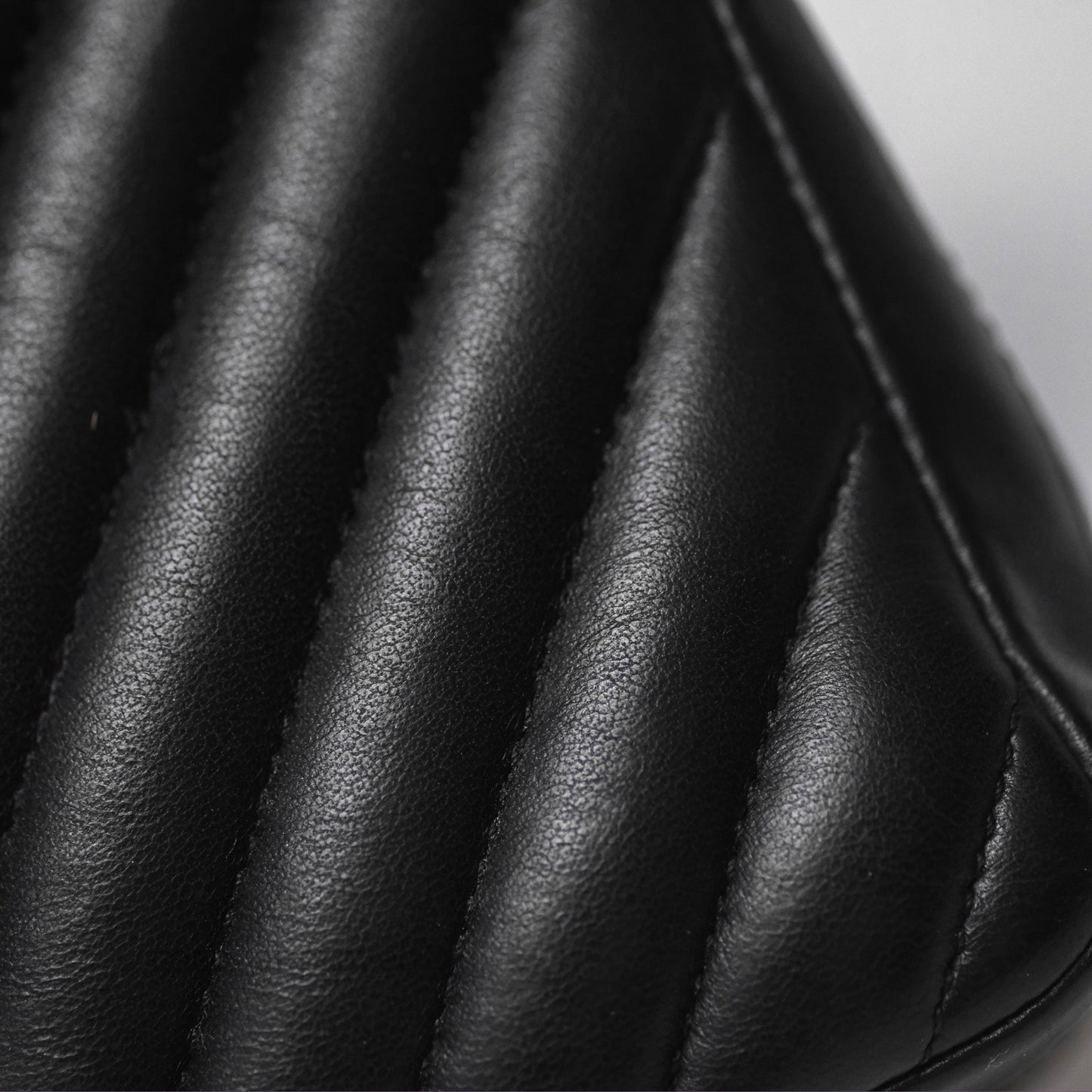 Chanel Mini Rectangular Chevron Black Lambskin Gold Hardware