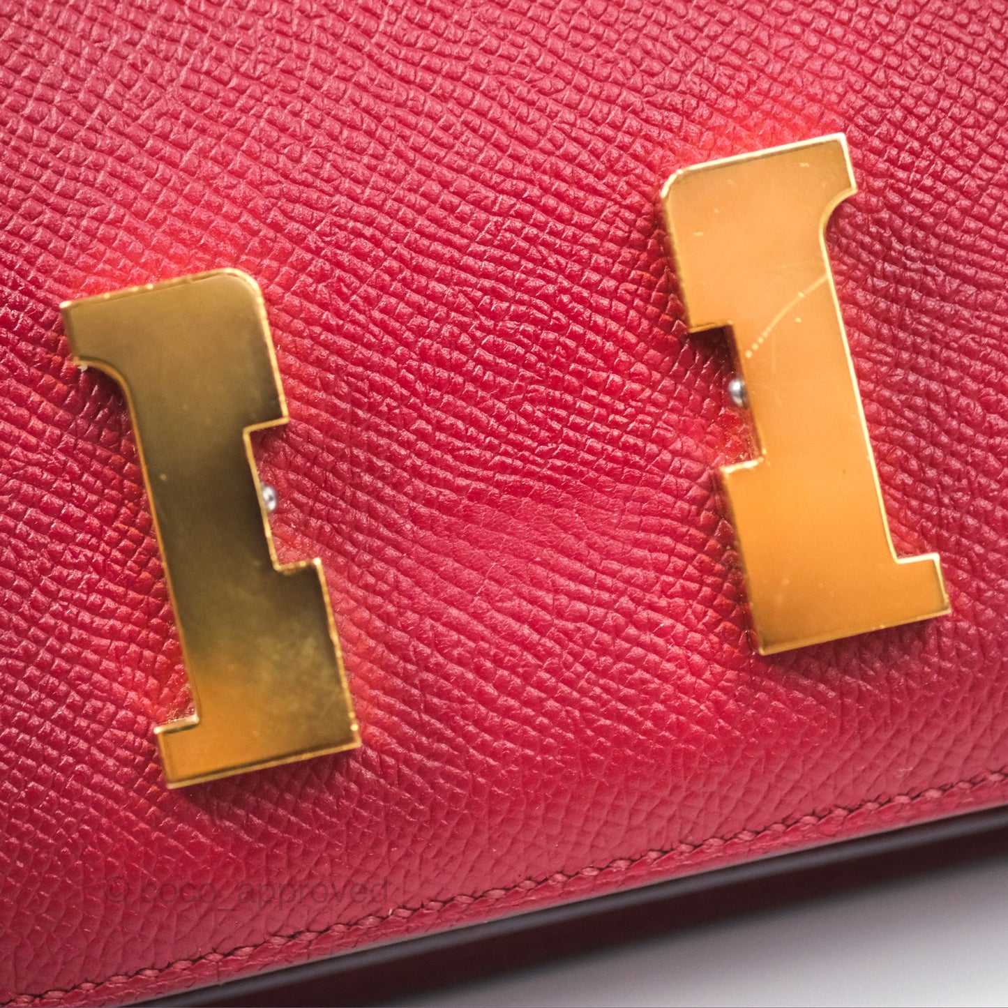 Hermès Constance Mini 18cm Rouge Grenat K1 Epsom Gold Hardware