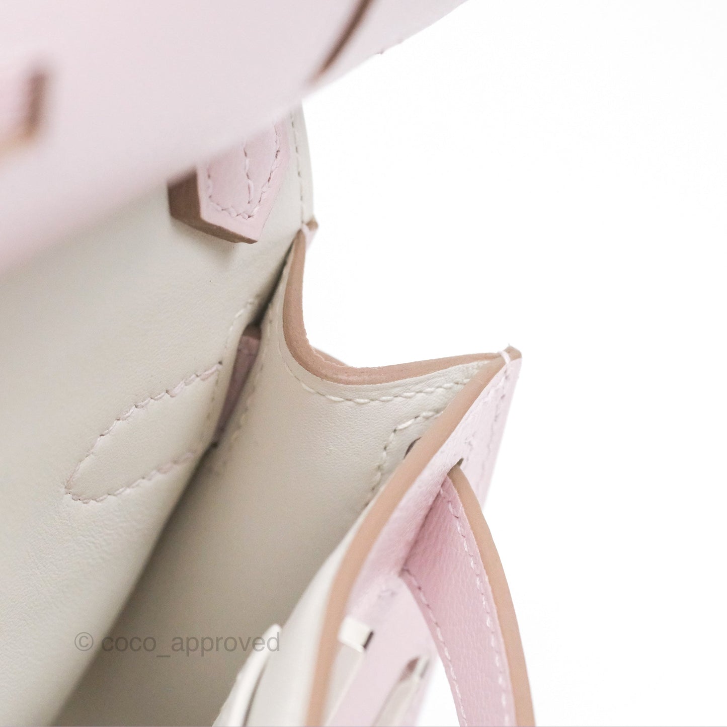 Hermès Mini Jypsiere Mauve Pale Evercolor Palladium Hardware