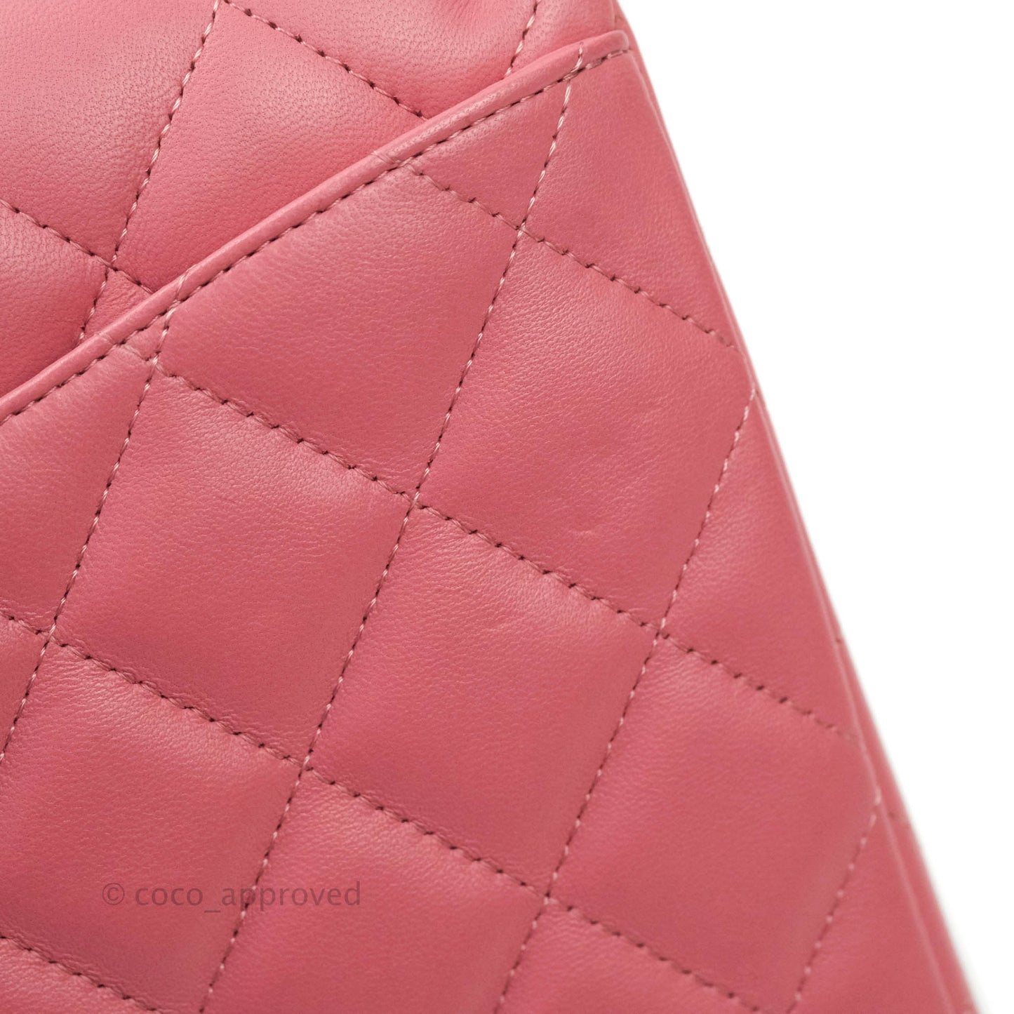 Chanel Quilted Clutch with Chain Lambskin Pink Silver Hardware