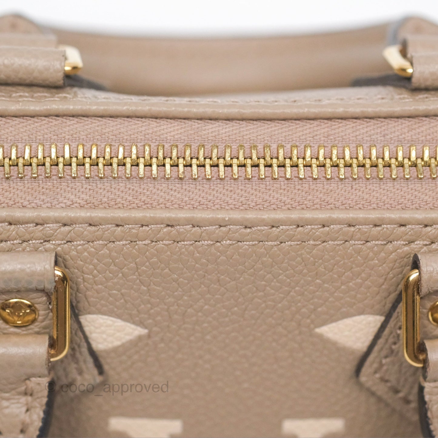 Louis Vuitton Nano Speedy Monogram Empreinte Dove/Cream