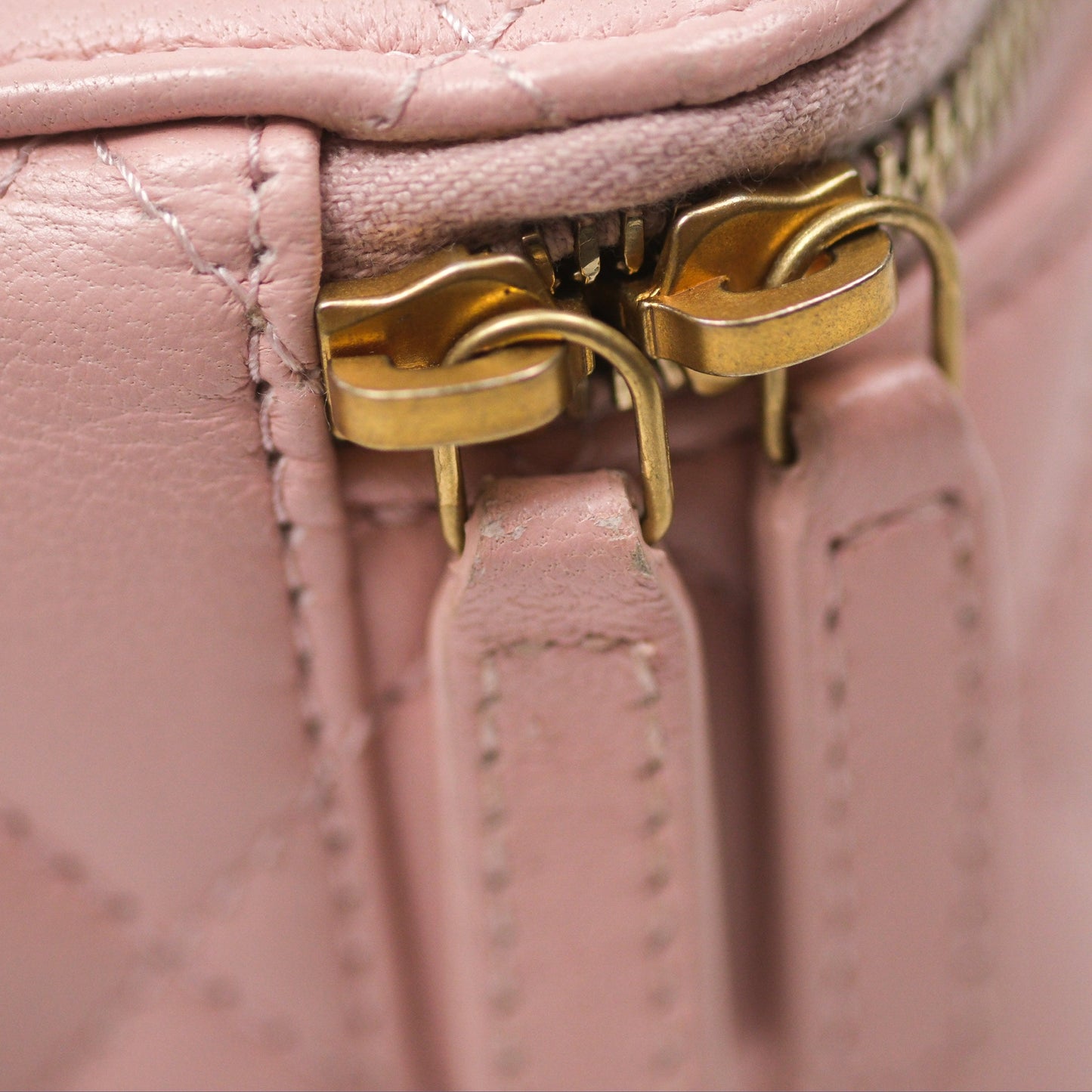 Chanel Quilted Vanity Rectangular with Camellia Adjustable Chain Pink Lambskin 23S