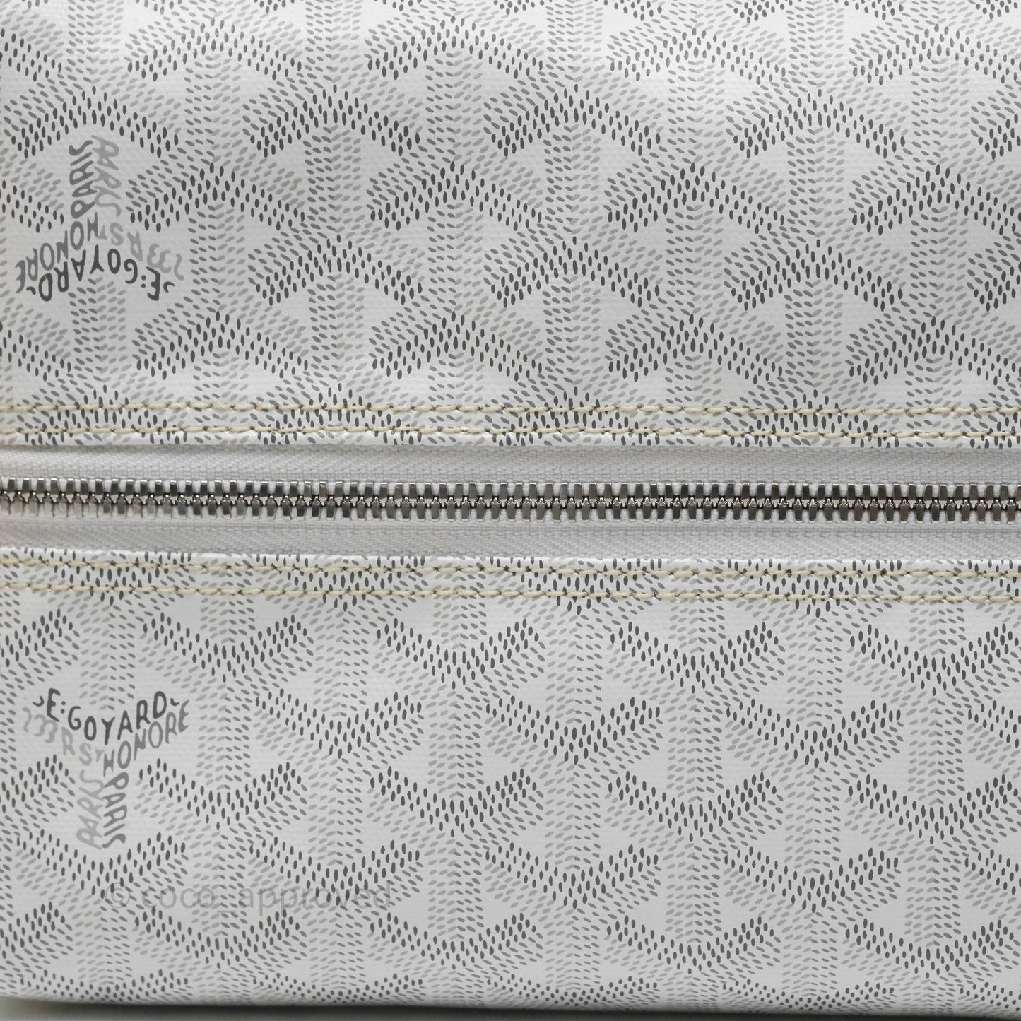 Goyard Bowling 25 Toiletry Bag White Goyardine Canvas