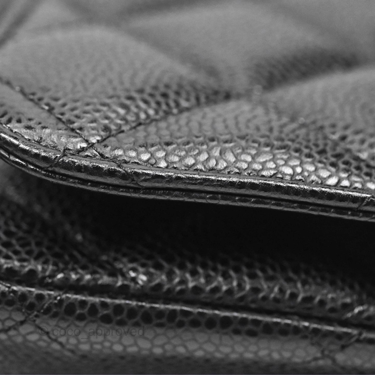 Chanel Quilted Maxi Double Flap Black Caviar Silver Hardware