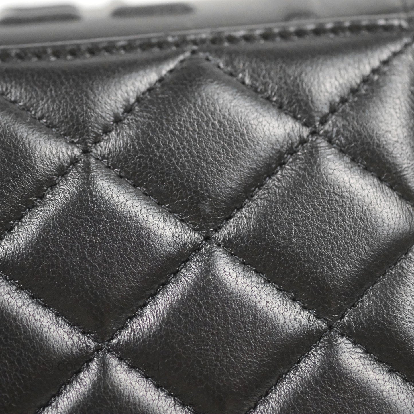 Chanel Quilted Book Wallet on Chain WOC Black Lambskin Gold Hardware