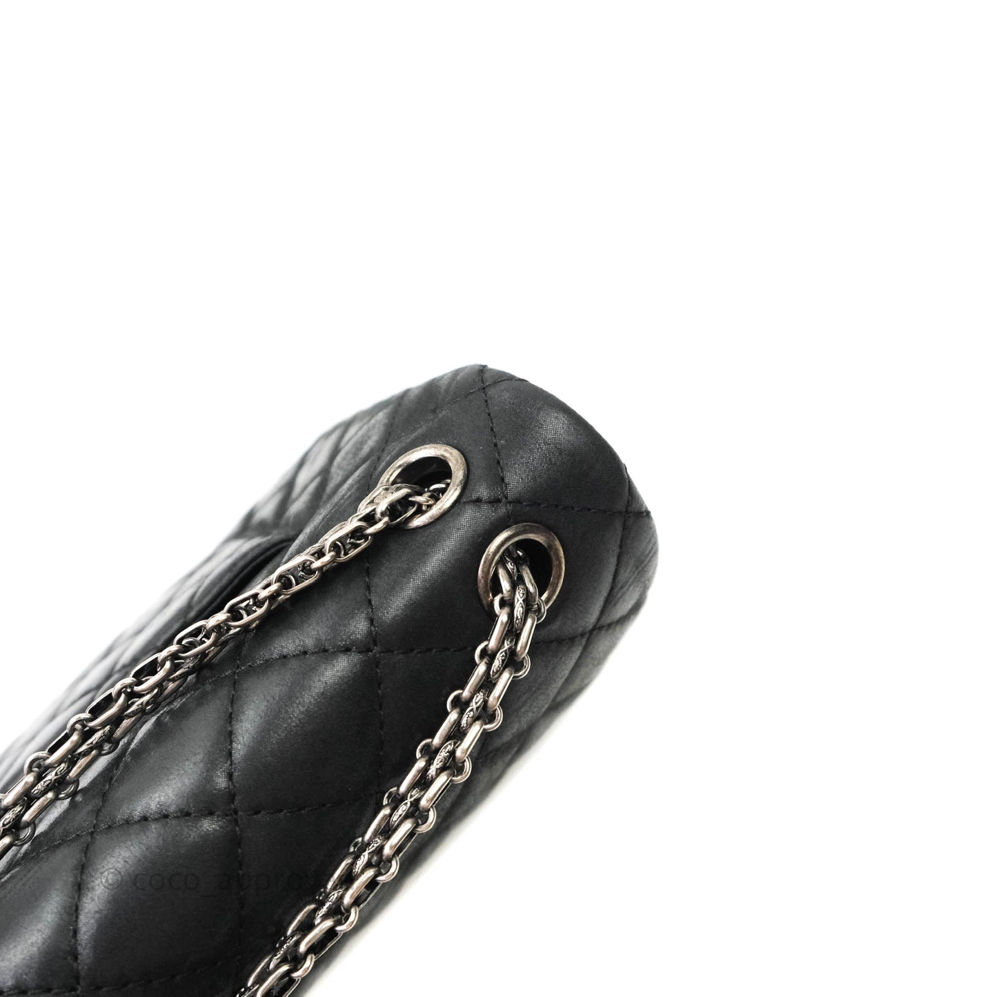 Chanel Reissue Quilted Aged Calfskin Black Ruthenium Hardware 226