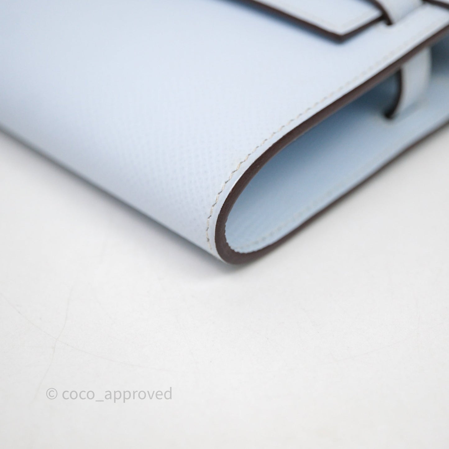 Hermes Kelly To Go Bleu Brume Epsom Gold Hardware