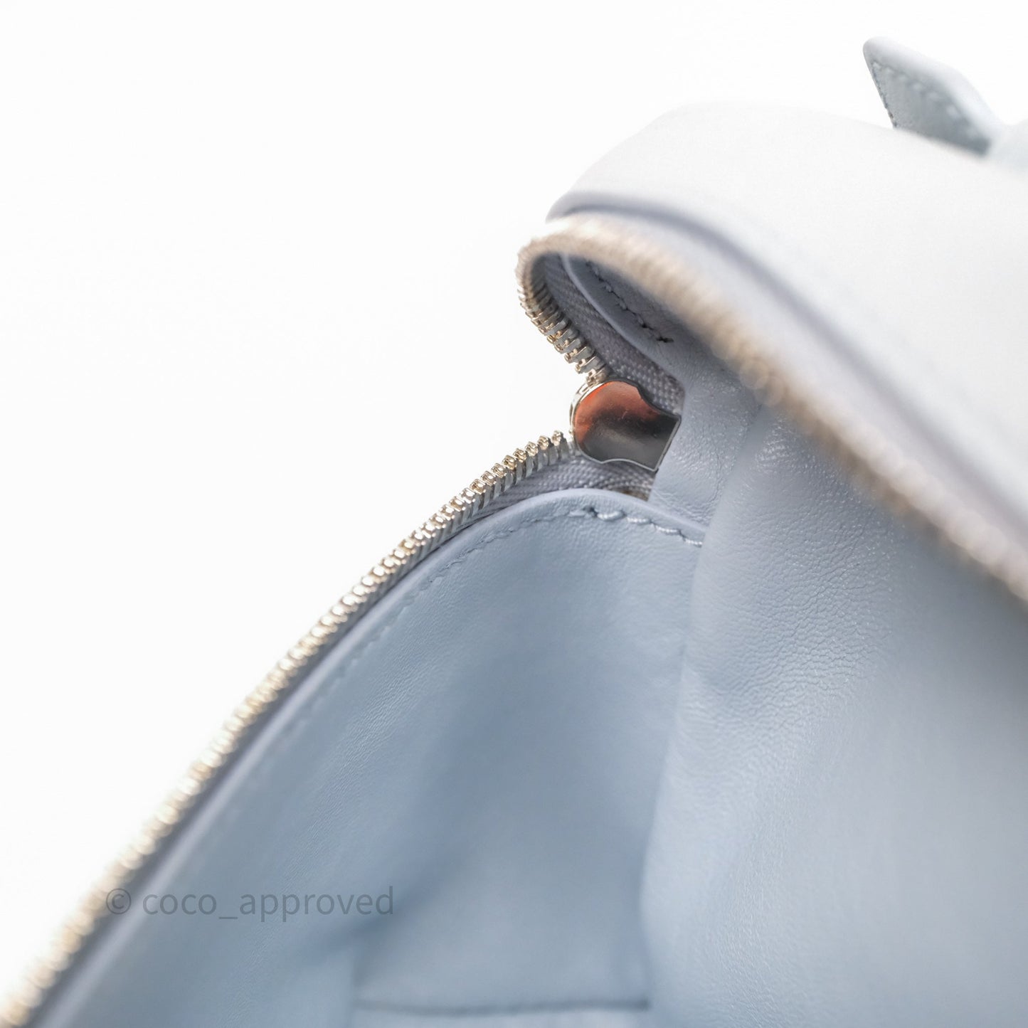 Loro Piana Extra Pocket L19 Light Blue Grained Calfskin
