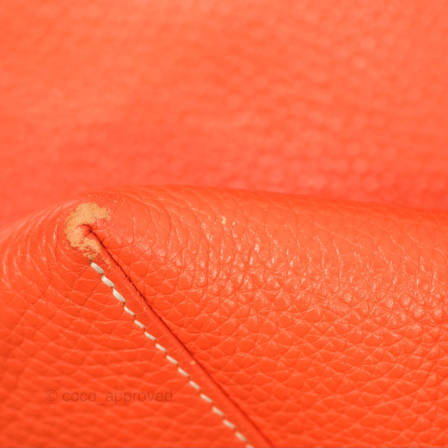 Hermès Double Sens Tote 36 Rouge Casaque Orange Crevette Clemence