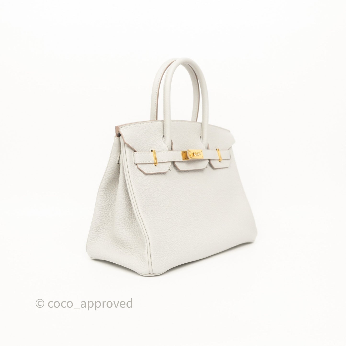 Hermès Birkin 30 Retourne Gris Perle 80 Togo Gold Hardware