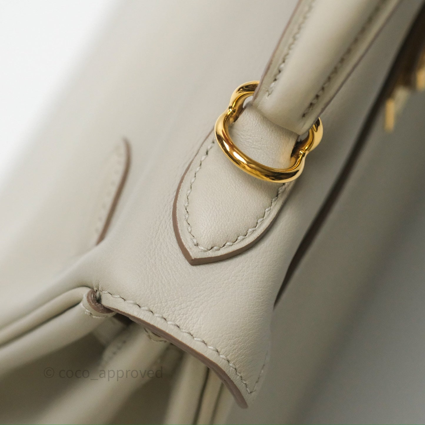 Hermès Retourne Swift Kelly 25 Gris Perle 80 Gold Hardware