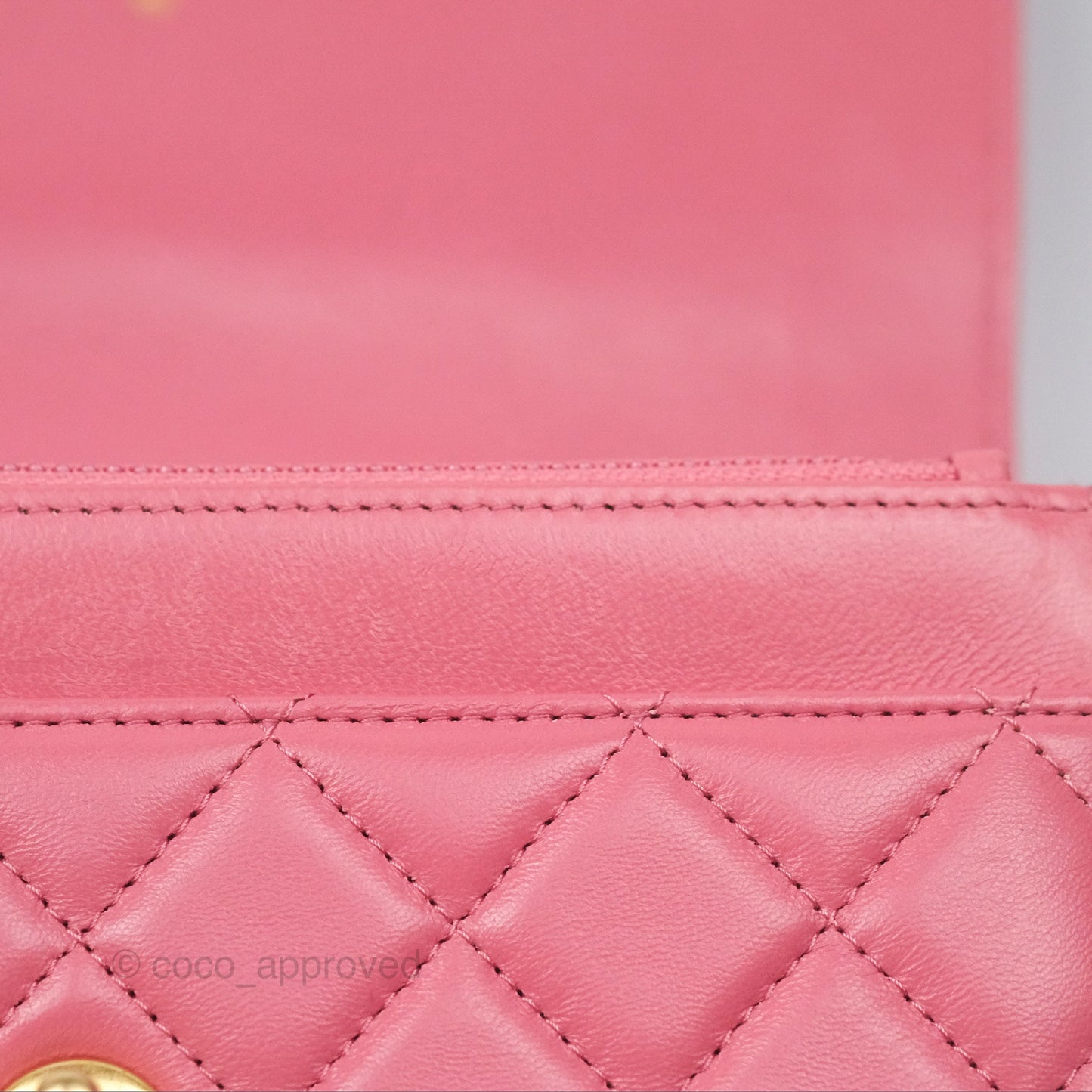 Chanel All Slide Wallet on Chain WOC Adjustable Chain Quilted Pink Lambskin
