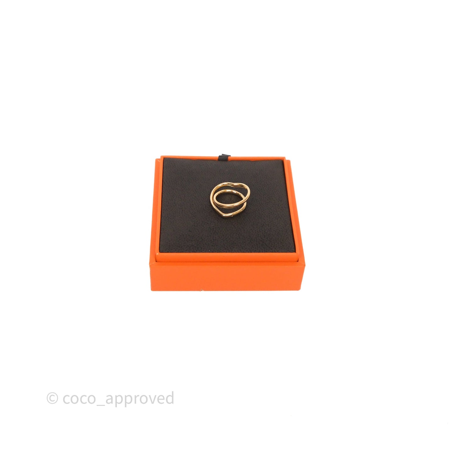 Hermès Vertige Coeur Gold Ring 51MM