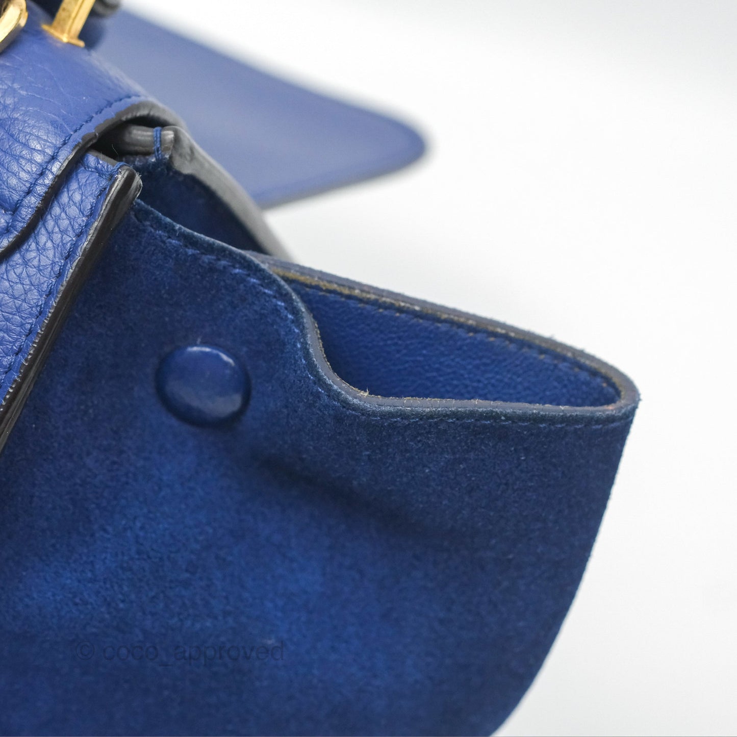 Celine Small Sleek Trapeze Blue Calfskin