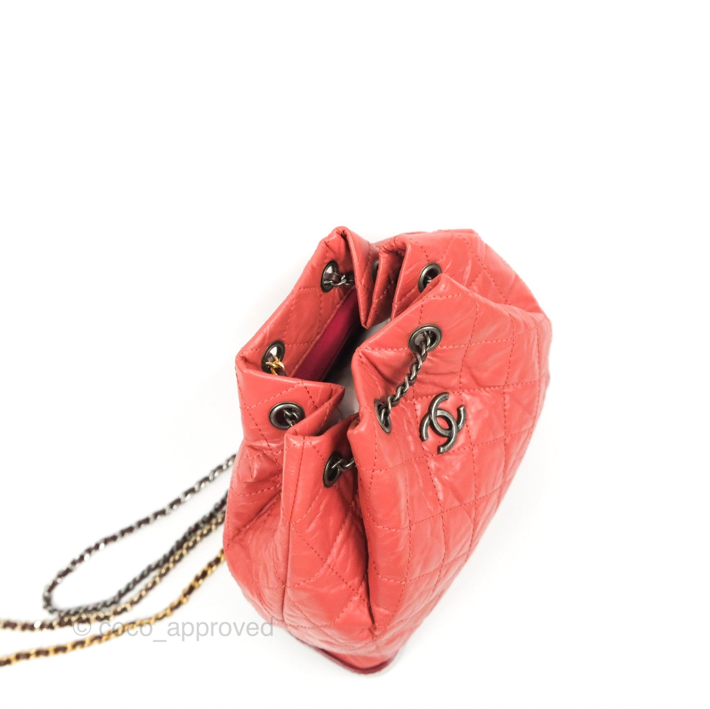Chanel Medium Gabrielle Backpack Quilted Red Aged Calfskin