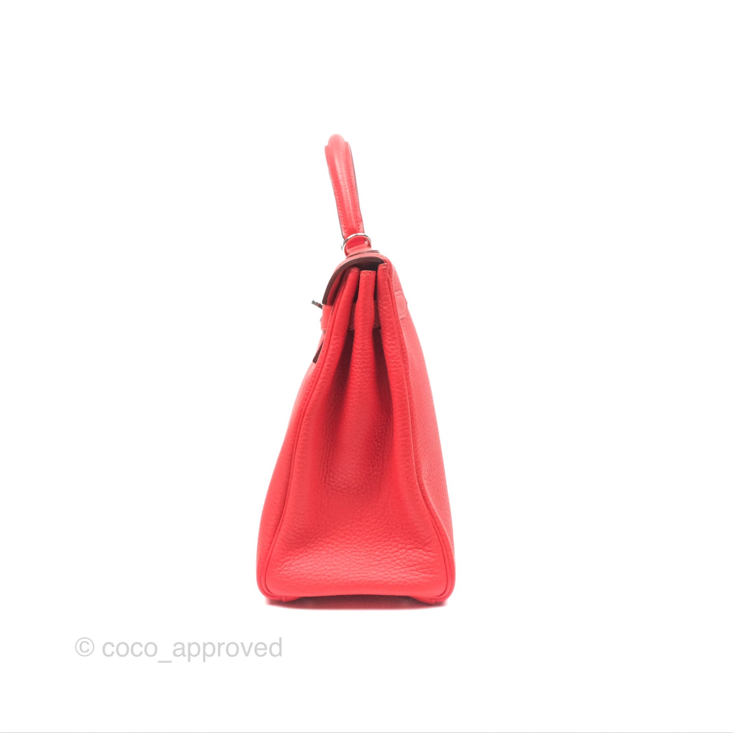 Hermès Kelly 32 Retourne Rose Jaipur Clemence Palladium Hardware