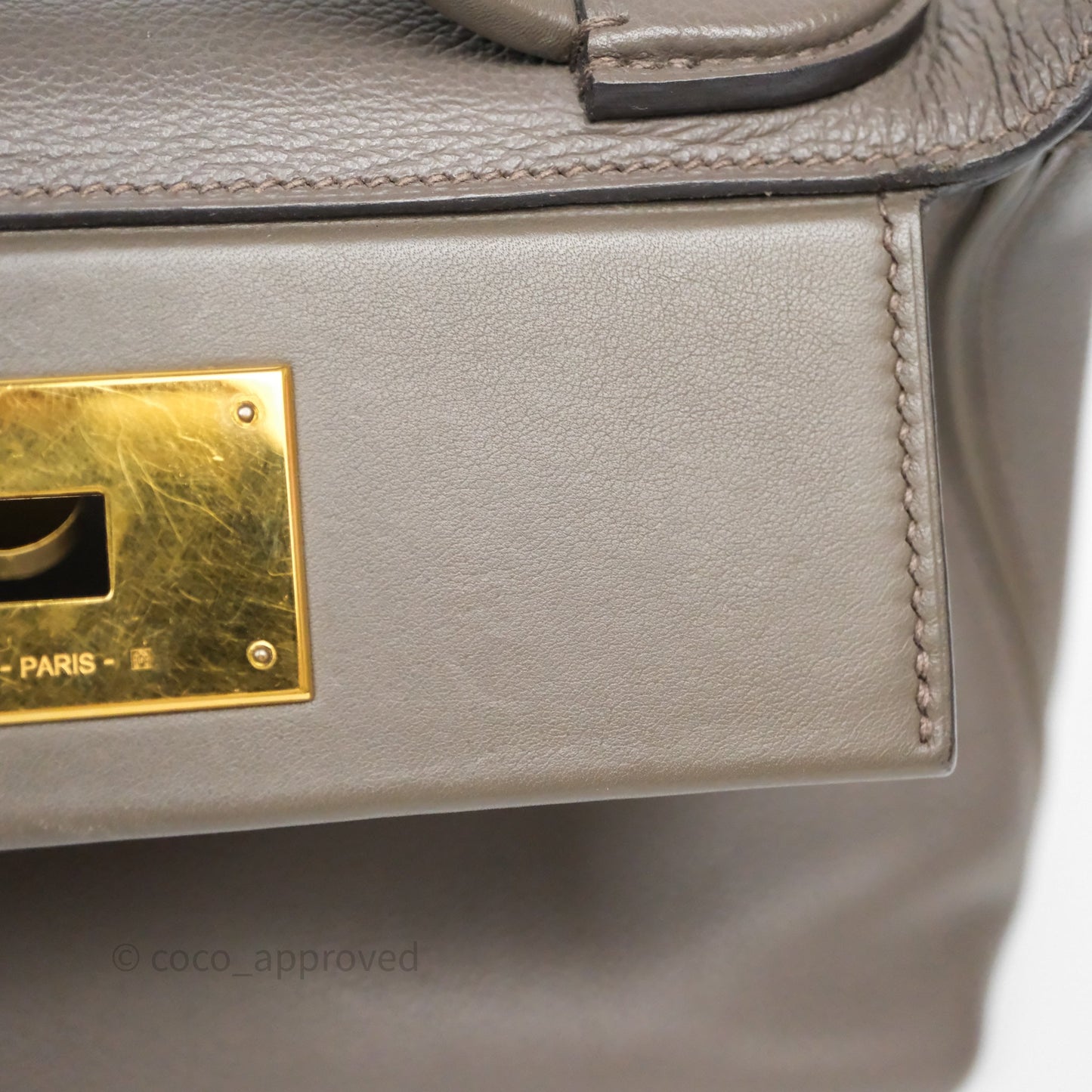 Hermès 24/24 21 Mini Gris Etain 8F Evercolor/ Swift Gold Hardware