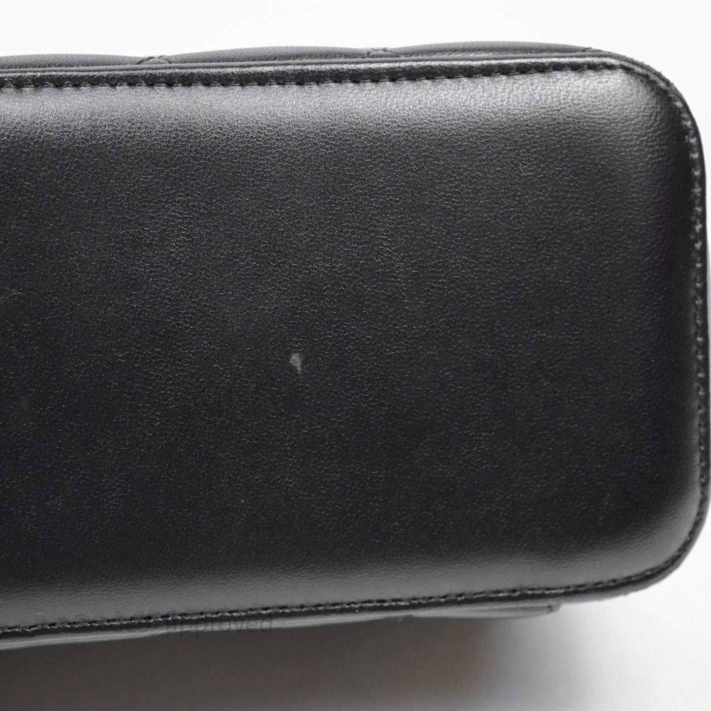 Chanel Vanity Rectangular Top Handle Black Lambskin Gold Hardware
