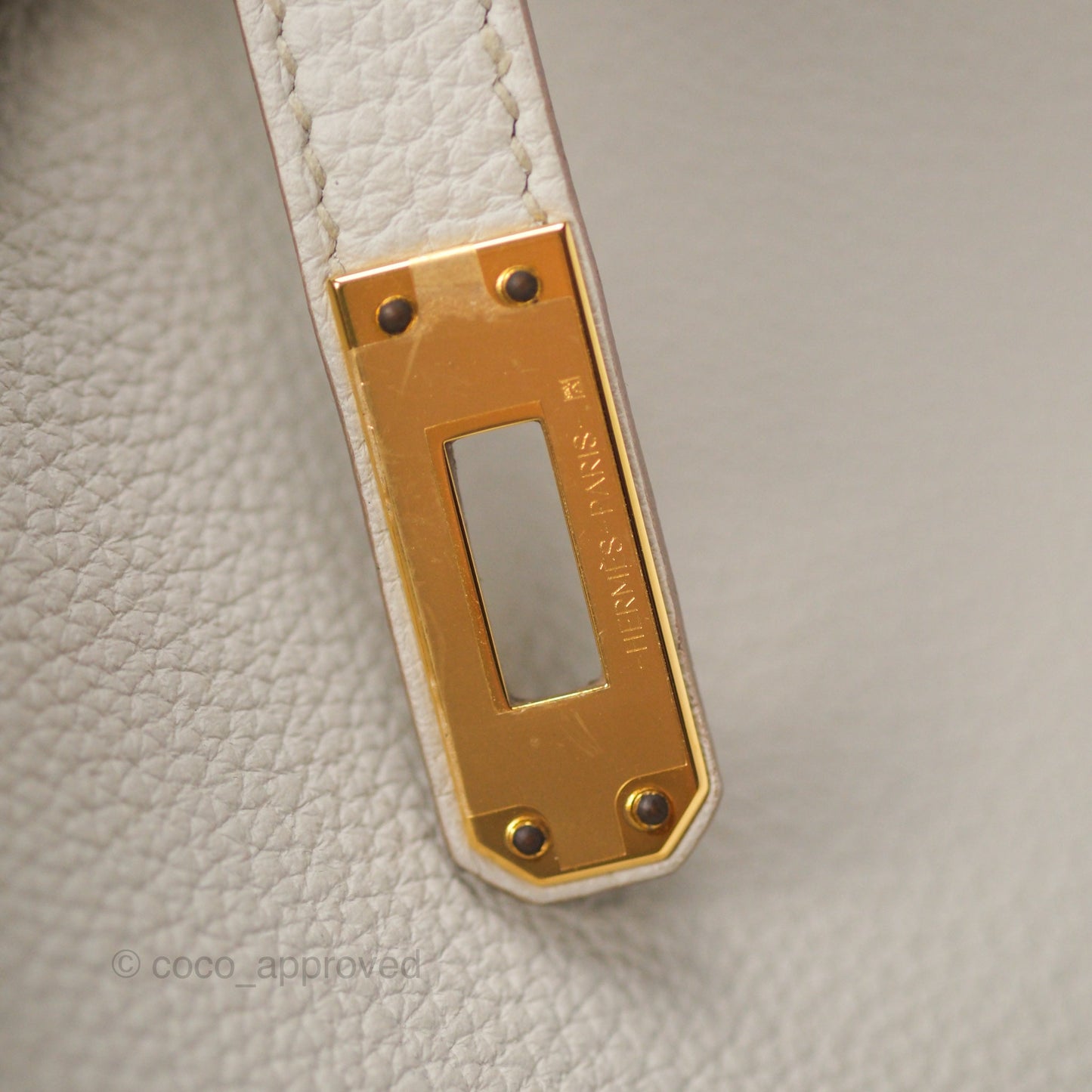 Hermes Birkin 25 Retourne Beton 8L Togo Gold Hardware