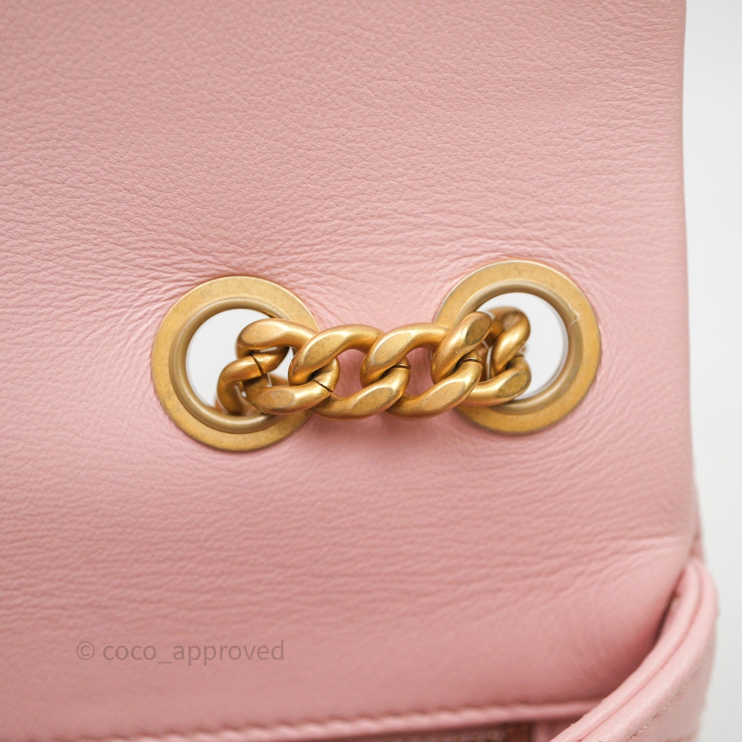 Chanel Quilted Mini Square Flap with Camellia Adjustable Chain Pink Clair Lambskin