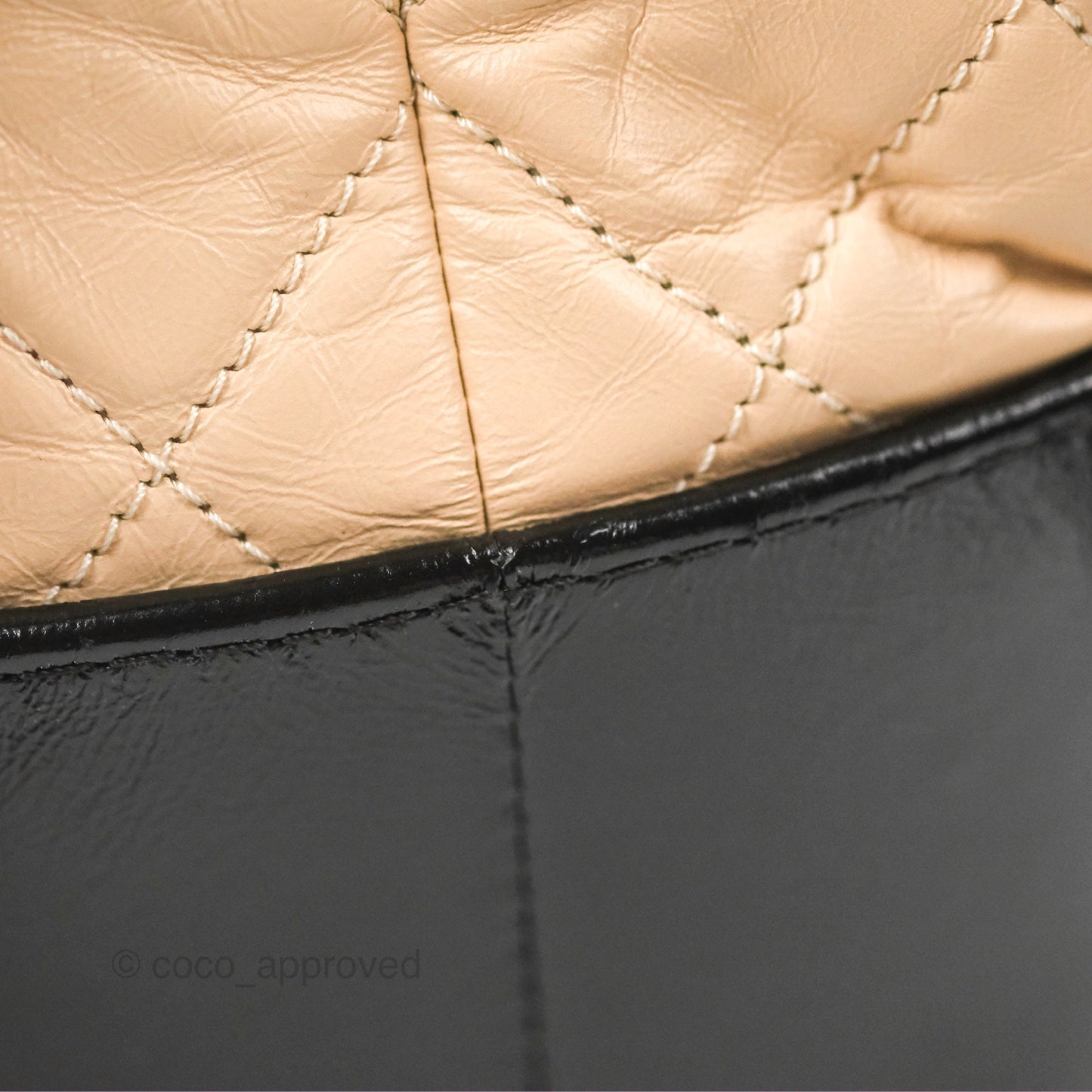 Chanel Large Gabrielle Shopping Tote Quilted Beige Aged Calfskin