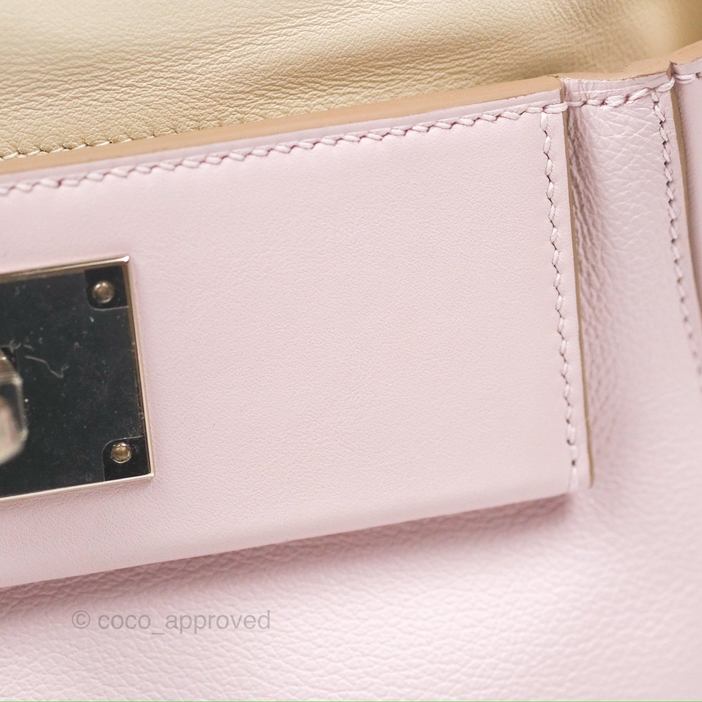 Hermès 24/24 21 Mini Mauve Pale Evercolor/Swift Palladium Hardware
